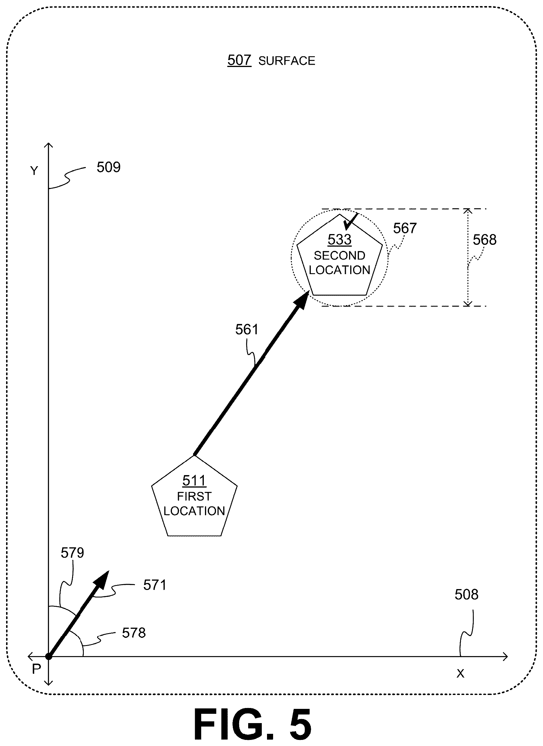 Patent US12602503 Figure 5 – Generating, from data of first location on surface, data for alternate but equivalent second location on the surface