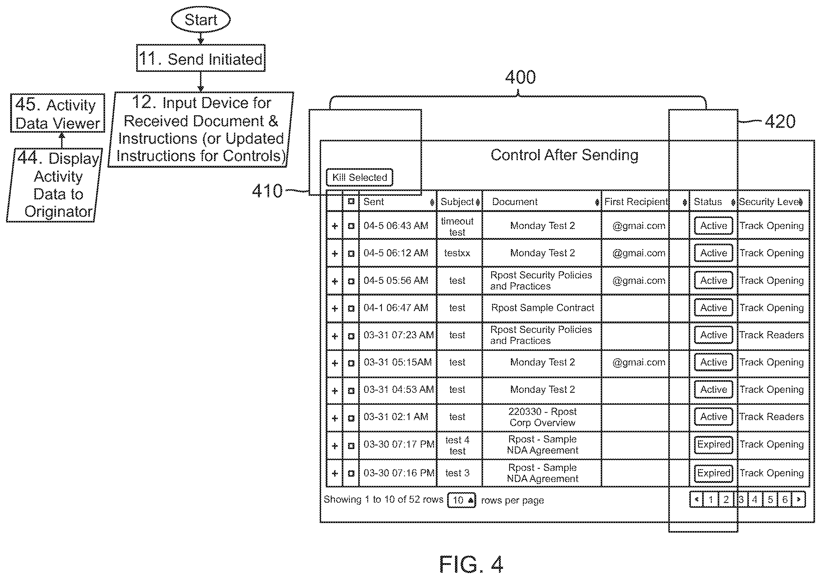 Patent US12602506 Figure 4 – System and method for transforming an electronic file into a rights controlled and social document