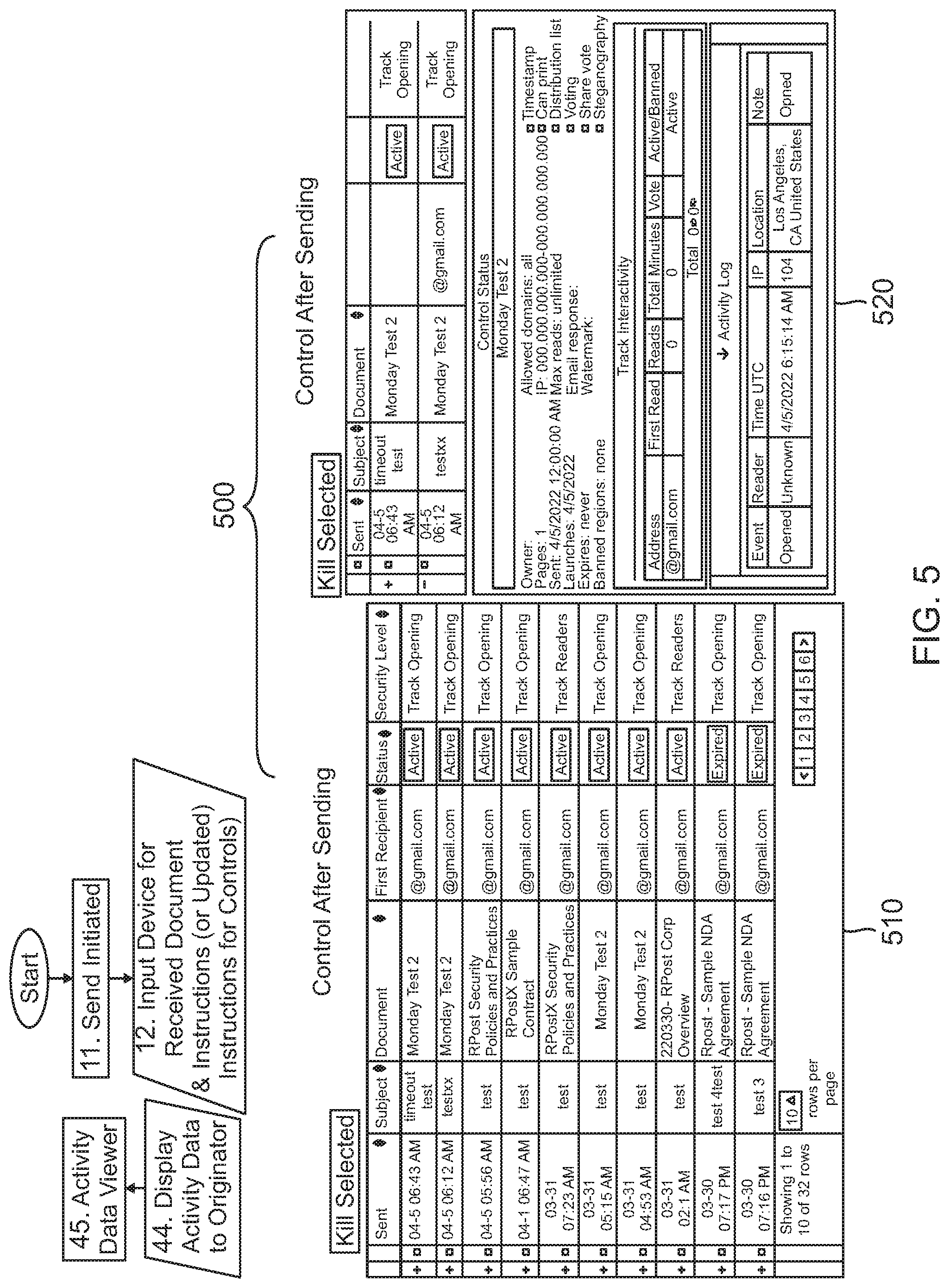 Patent US12602506 Figure 5 – System and method for transforming an electronic file into a rights controlled and social document