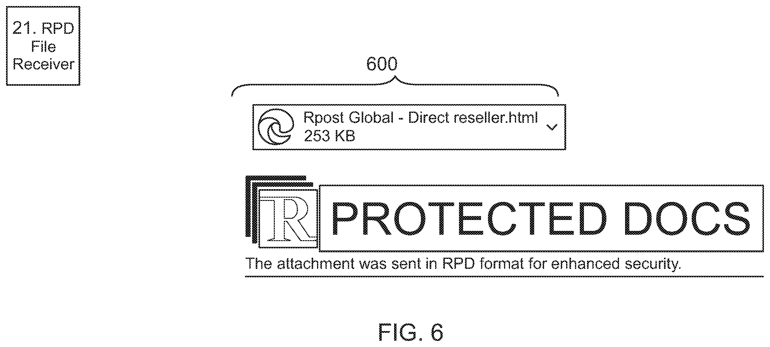 Patent US12602506 Figure 6 – System and method for transforming an electronic file into a rights controlled and social document
