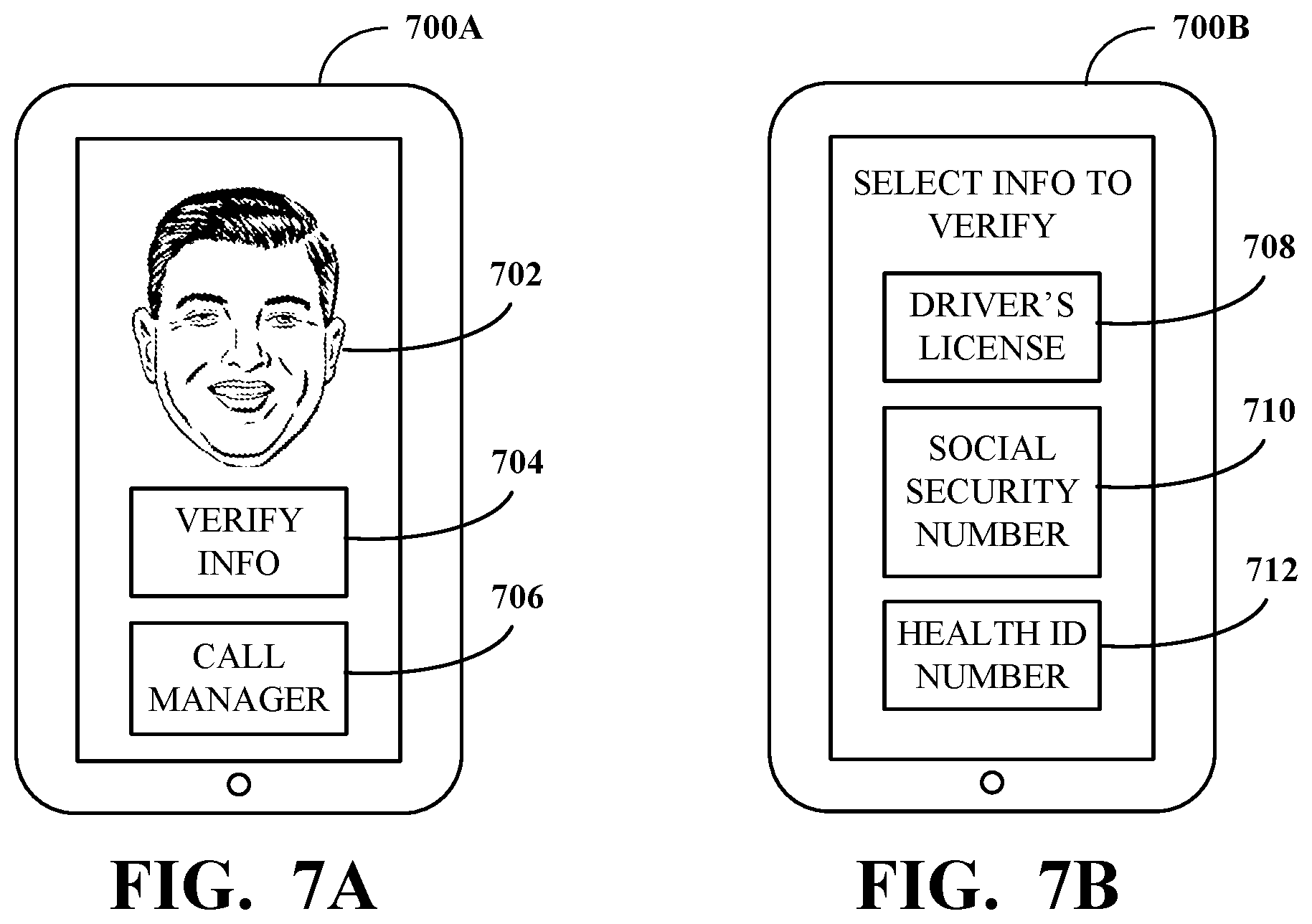 Patent US12602509 Figure 7 – Restricting media access by contact center agents during a user verification process