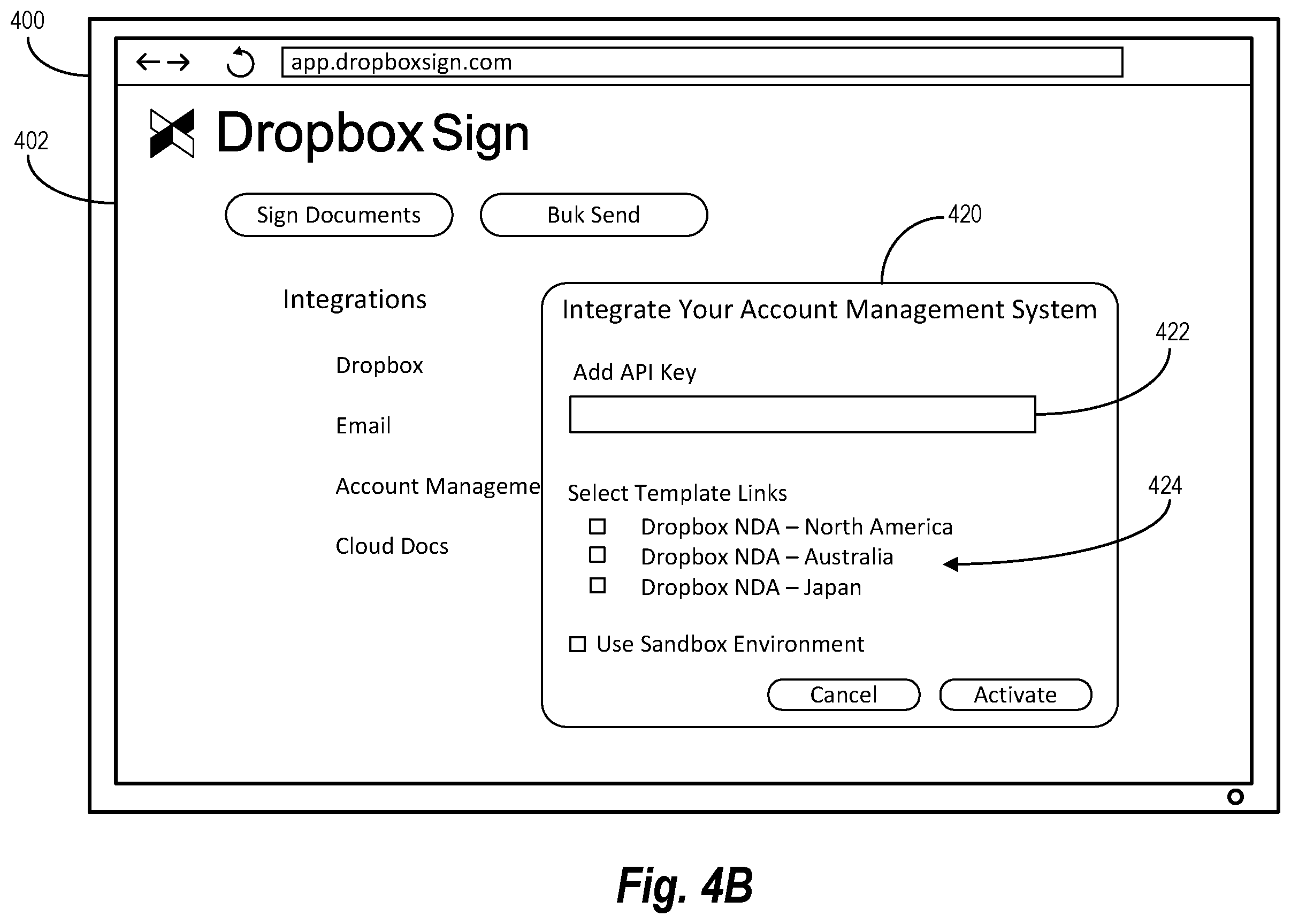 Patent US12602518 Figure 7 – Integrating a document signature system with an account management system