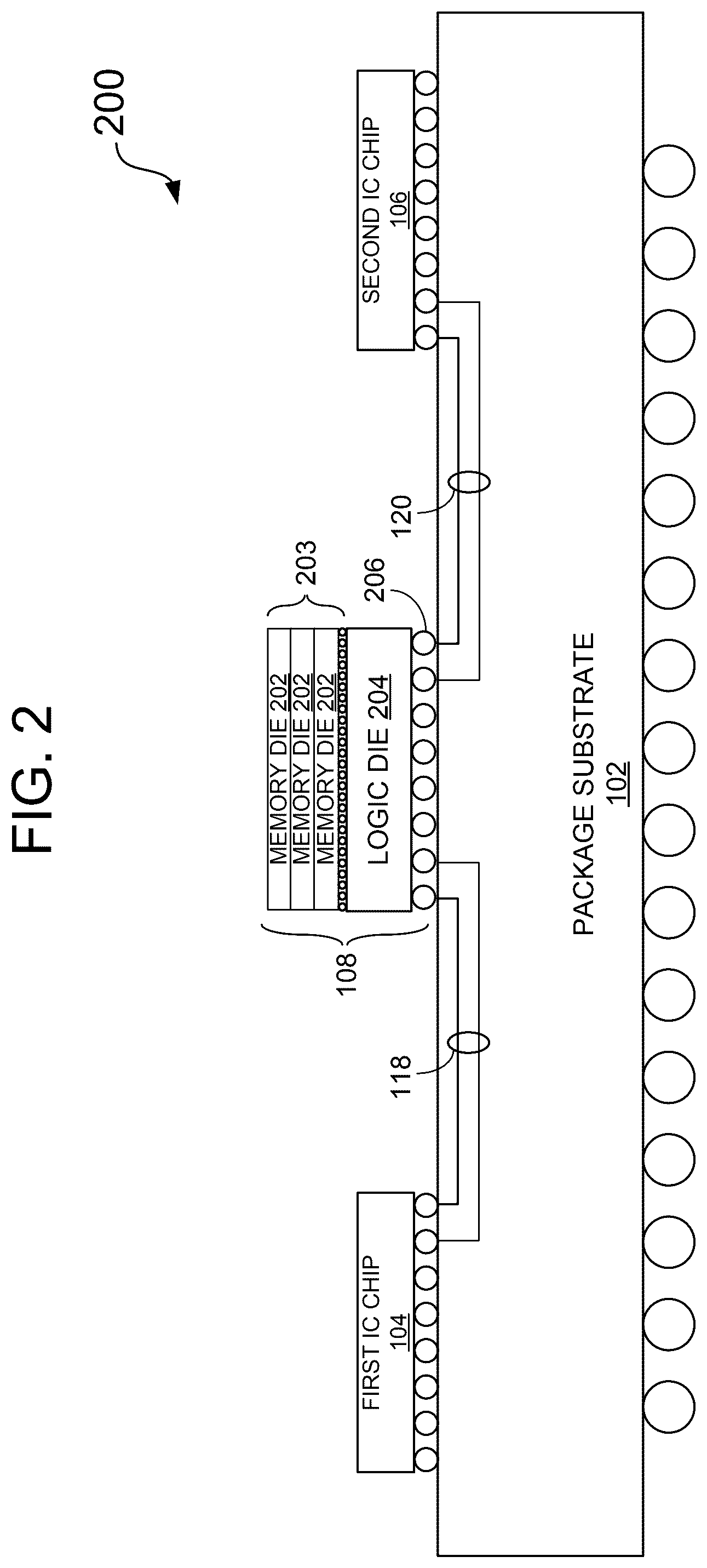 Patent US12602531 Figure 2 – Multi-chip module (MCM) with multi-port unified memory