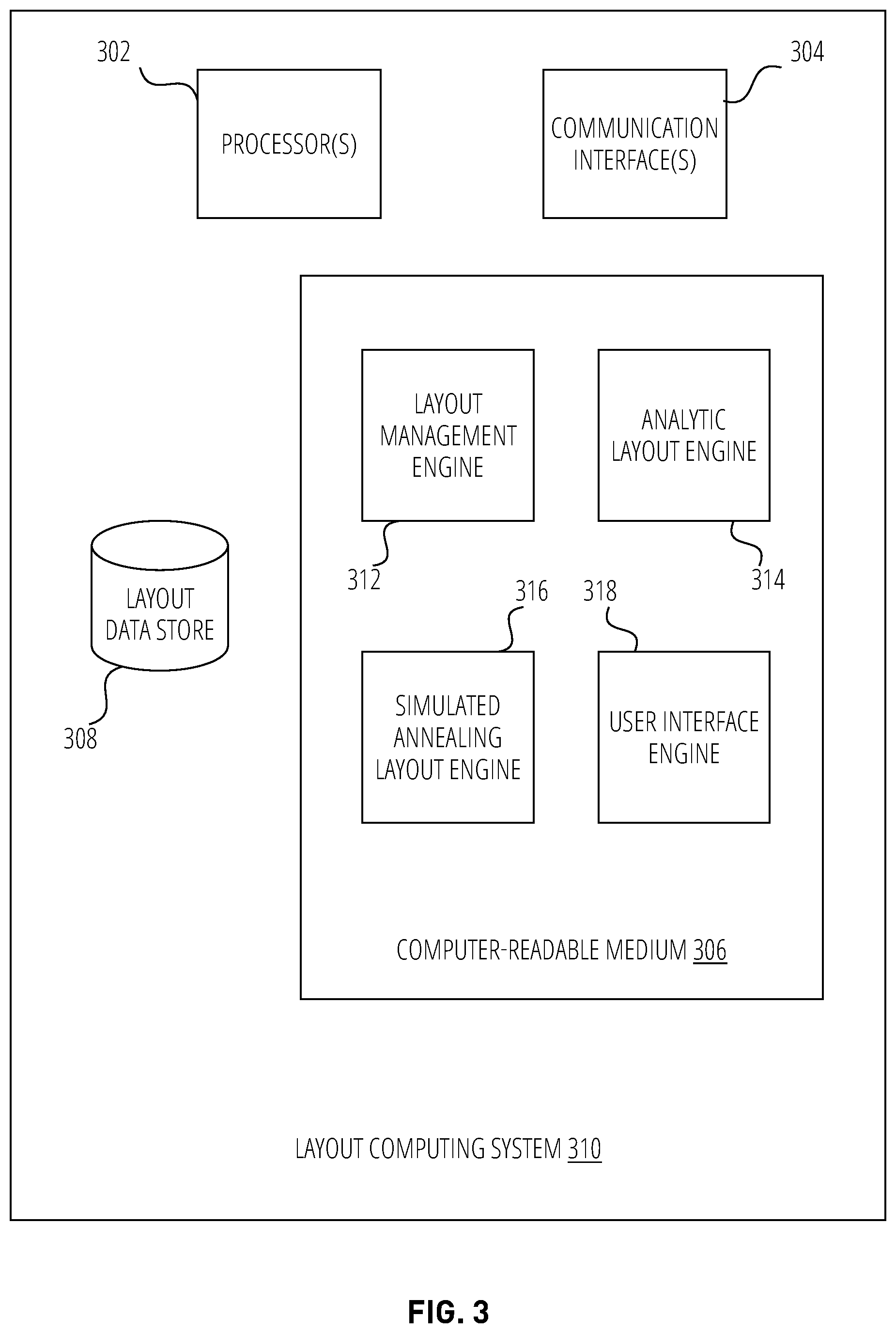 Patent US12602532 Figure 3 – Automated transistor-level placement for design of integrated circuits