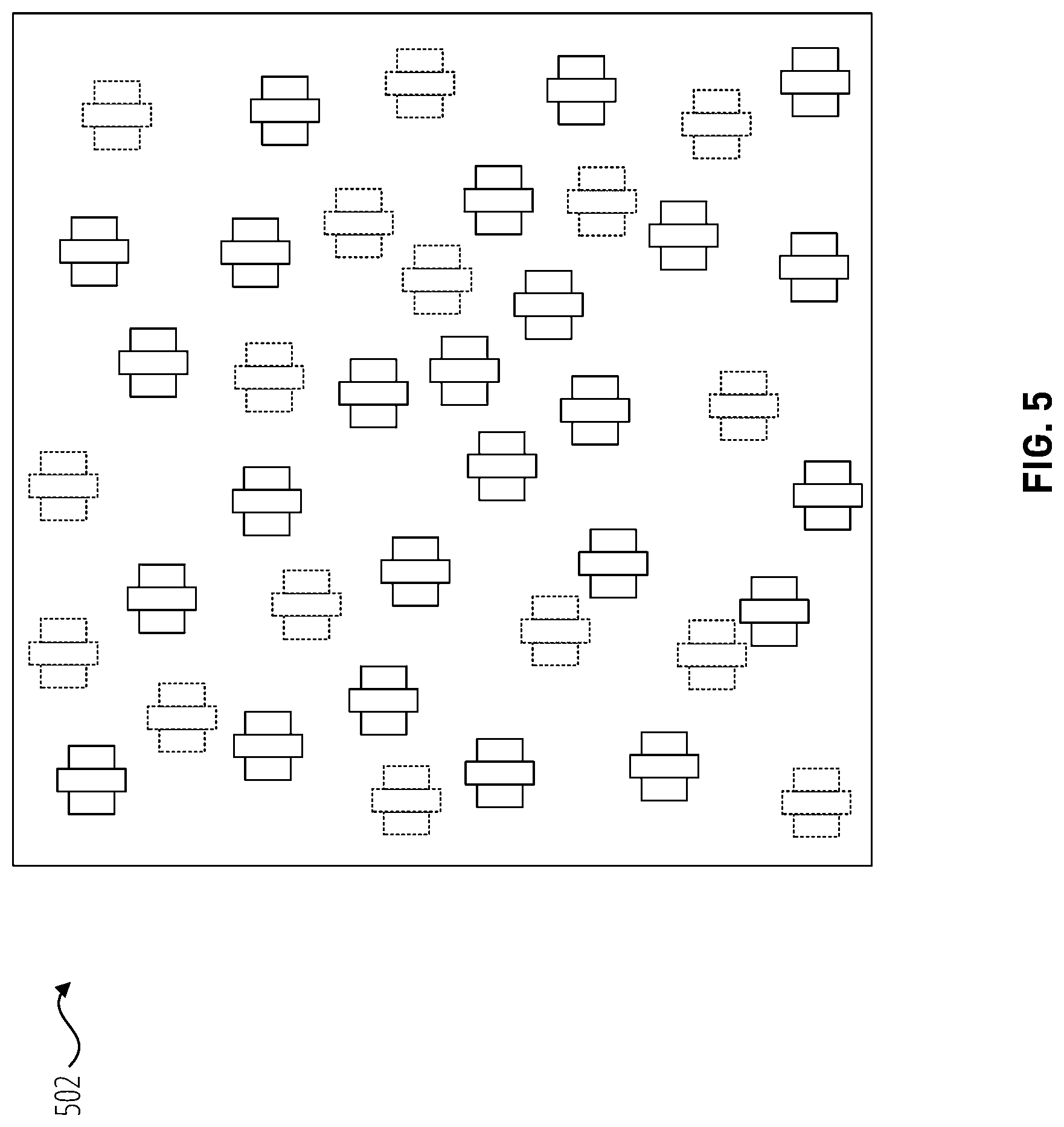 Patent US12602532 Figure 5 – Automated transistor-level placement for design of integrated circuits