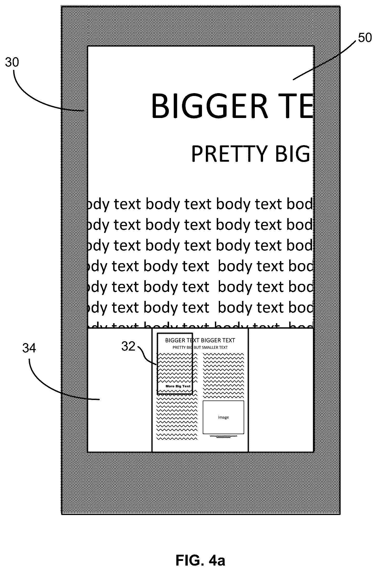 Patent US12602534 Figure 4 – Method and system to display content from a PDF document on a small screen
