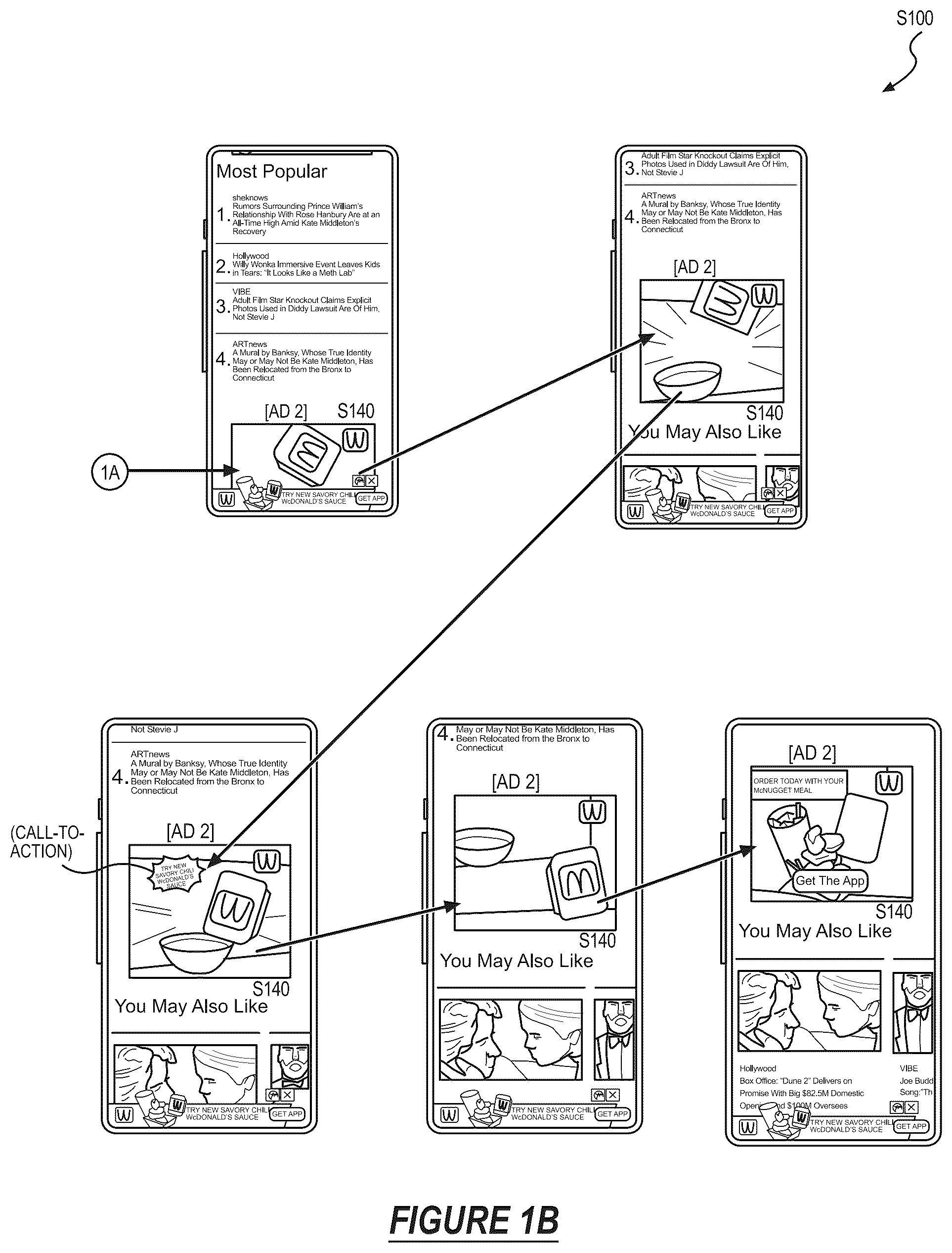 Patent US12602537 Figure 2 – Methods for serving interactive content to a user