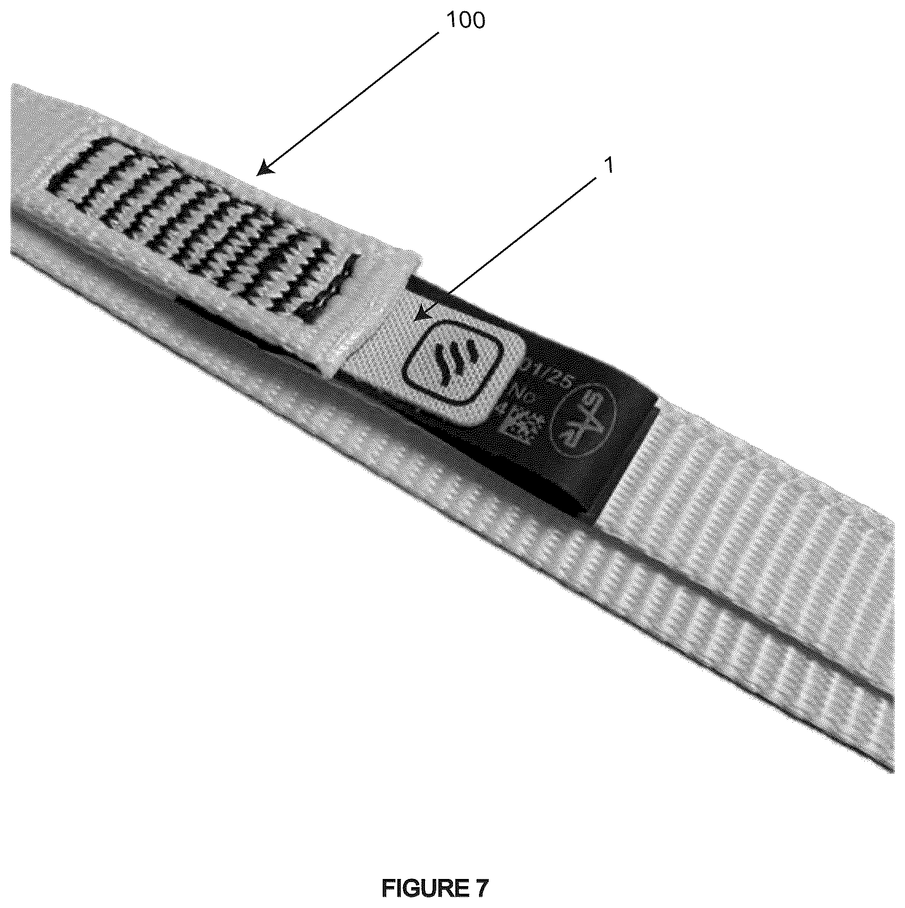 Patent US12602565 Figure 5 – Sewable identifier tag
