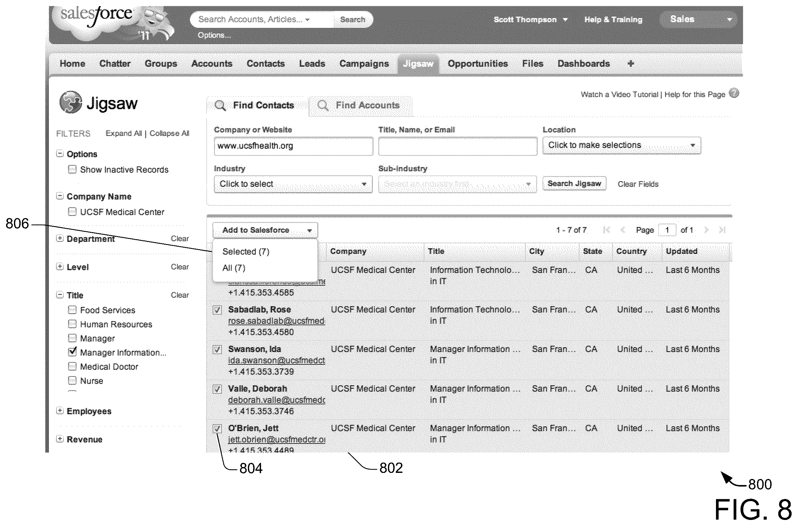Patent US12602625 Figure 8 – Systems and methods for creating a rich social media profile
