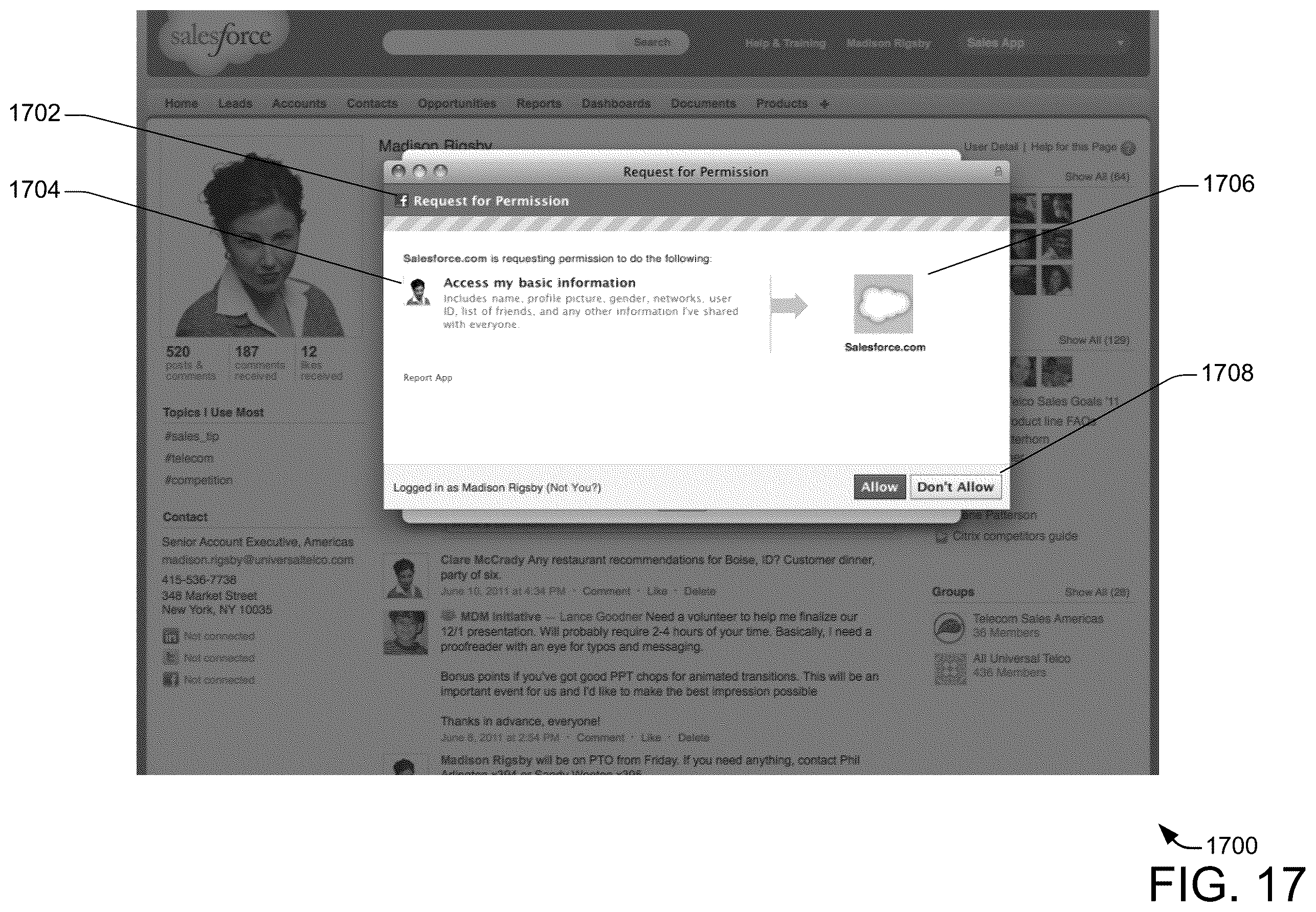 Patent US12602625 Figure 17 – Systems and methods for creating a rich social media profile