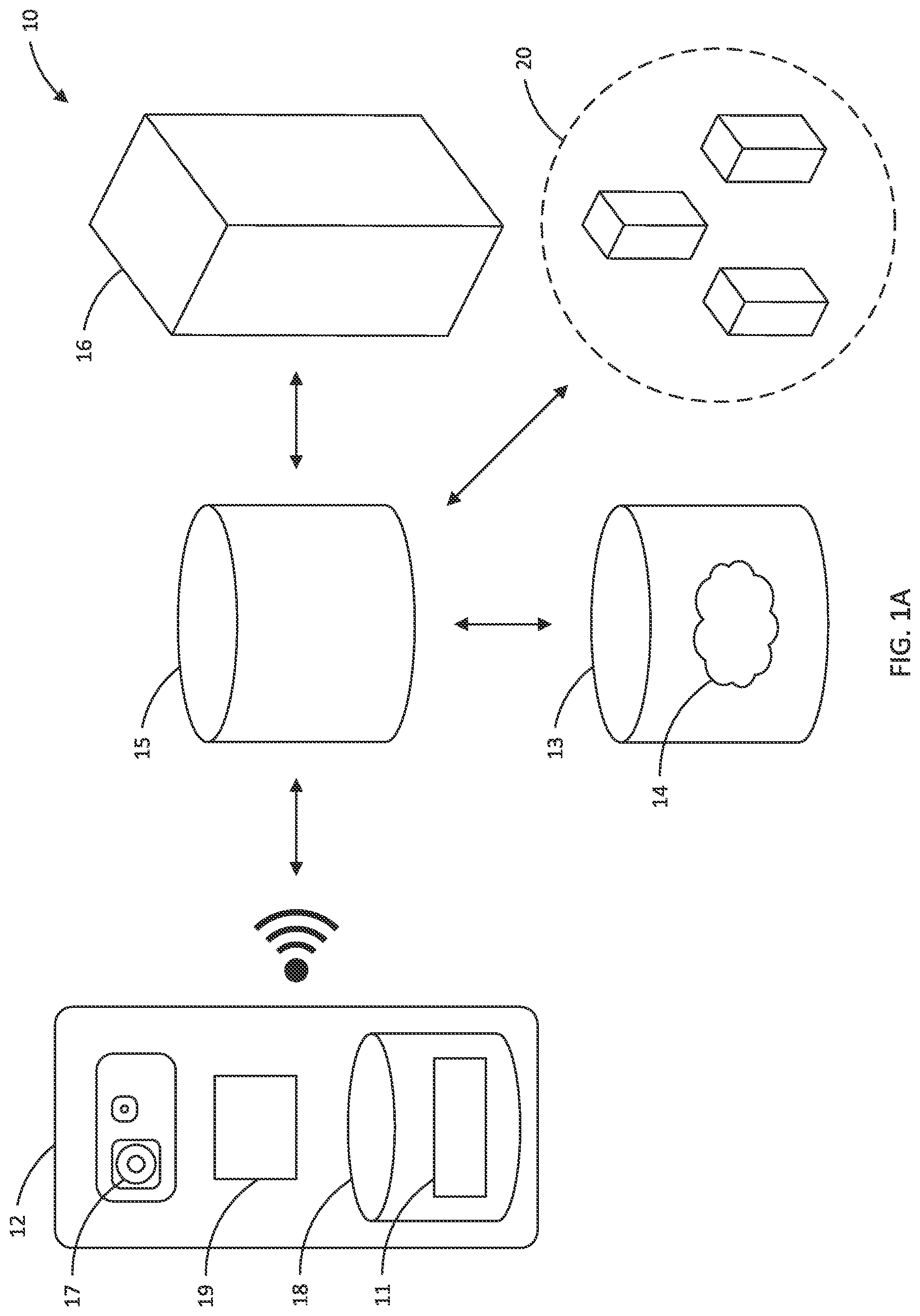Patent US12602645 Figure 1 – Mobile device application and system for providing a virtual survey