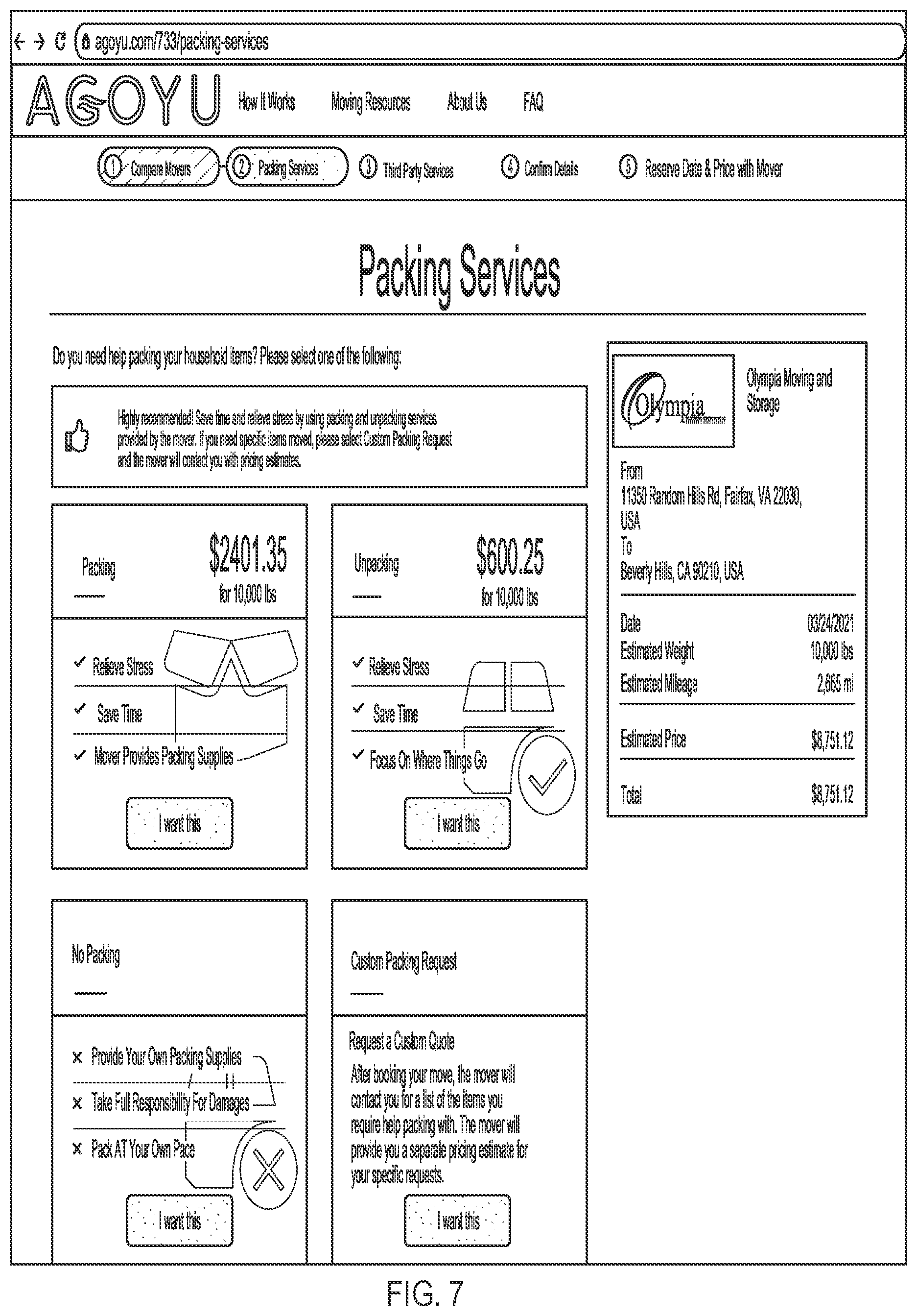 Patent US12602645 Figure 7 – Mobile device application and system for providing a virtual survey