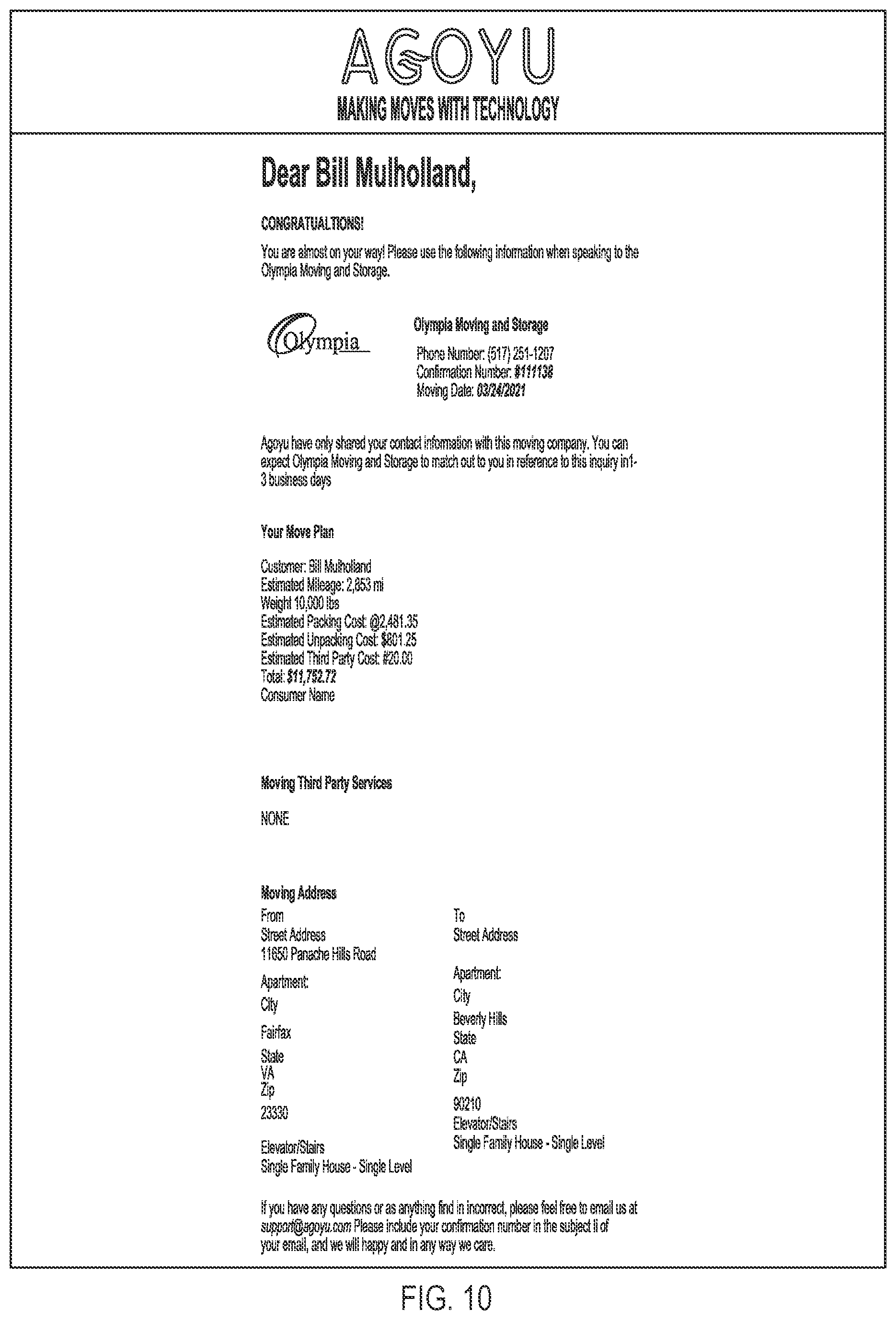 Patent US12602645 Figure 10 – Mobile device application and system for providing a virtual survey