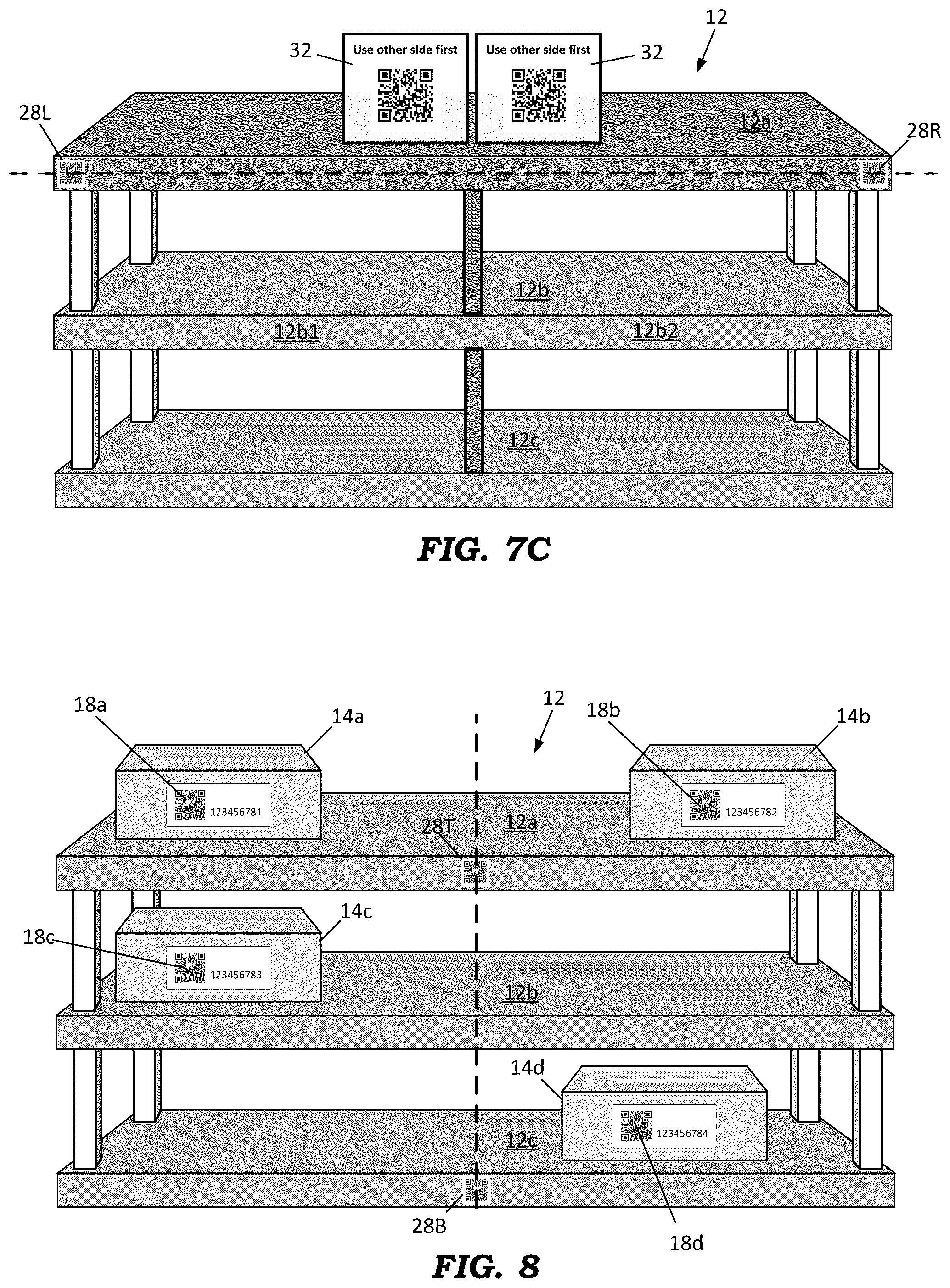 Patent US12602651 Figure 5 – Inventory management system using image processing of codes on shelving and storage bins