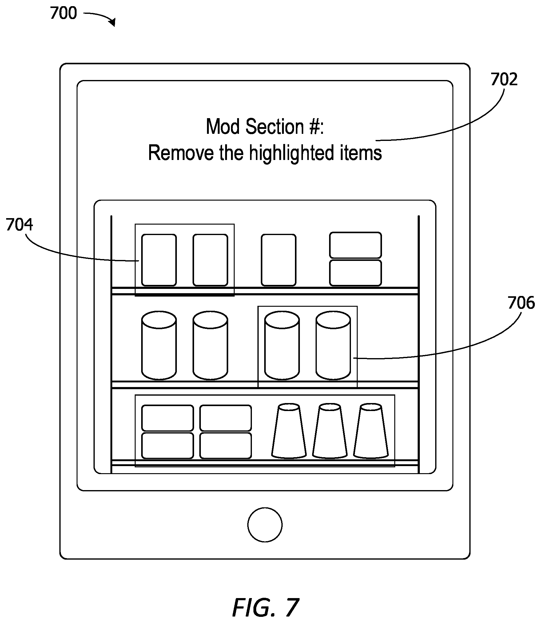 Patent US12602654 Figure 7 – Sequential reconfiguration guidance with synchronization across devices