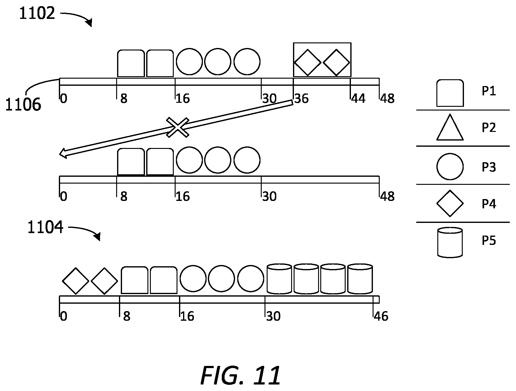 Patent US12602654 Figure 11 – Sequential reconfiguration guidance with synchronization across devices