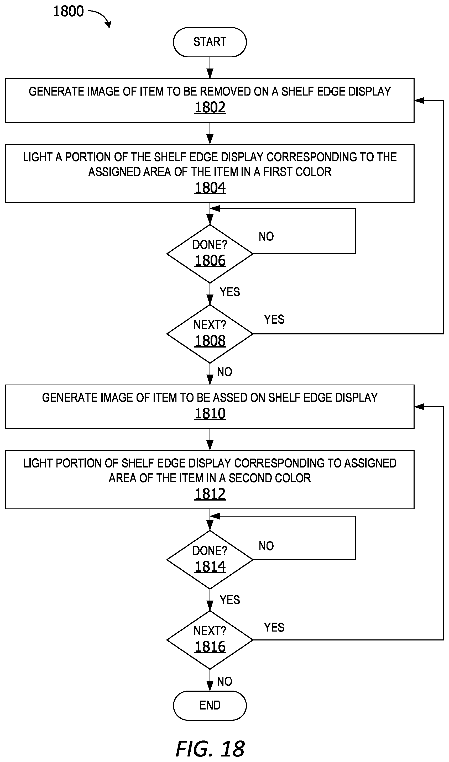 Patent US12602654 Figure 18 – Sequential reconfiguration guidance with synchronization across devices