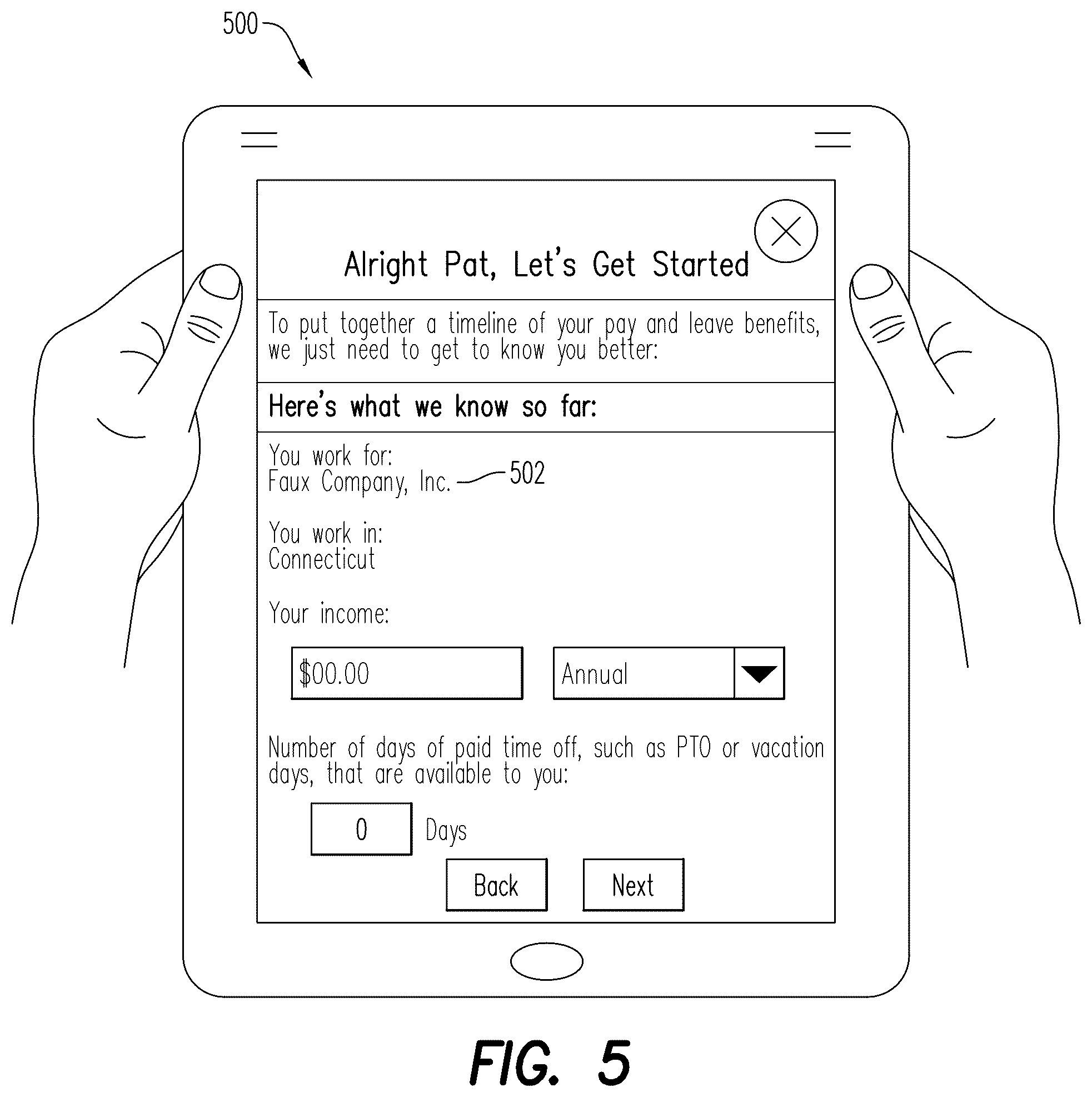 Patent US12602663 Figure 5 – Absence framework