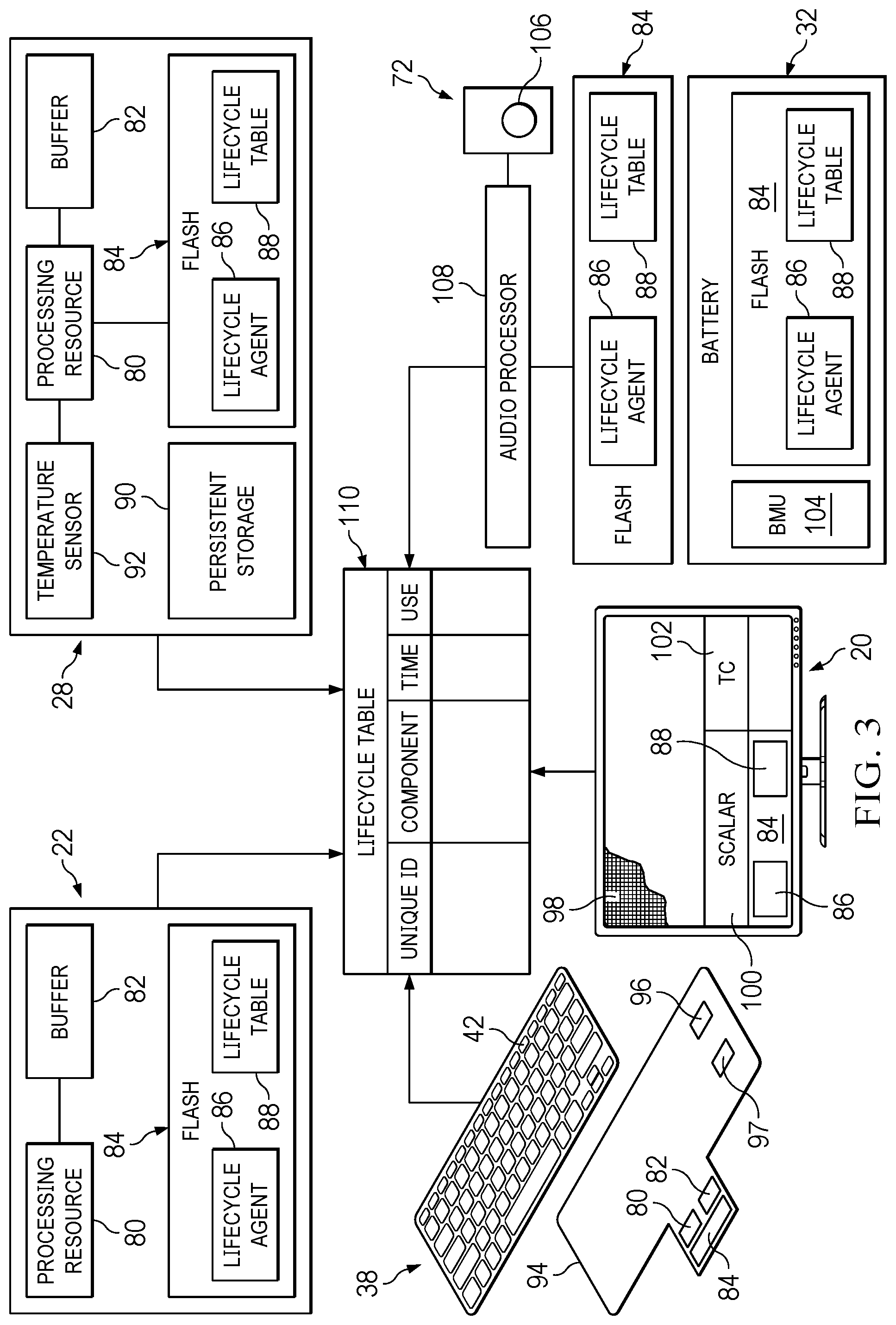 Patent US12602667 Figure 4 – Information handling system secure keyboard health state tracking for enhanced reuse and recycling