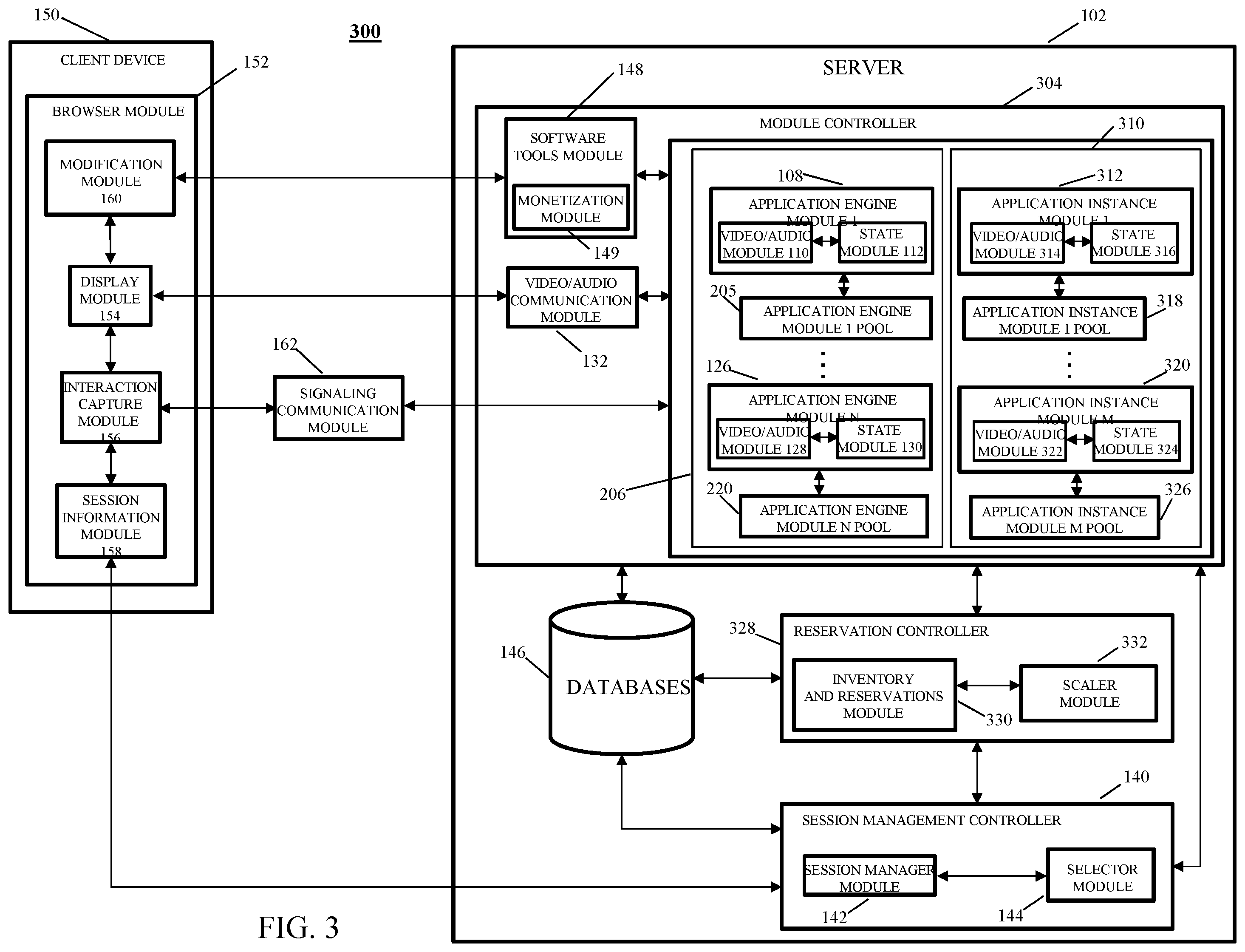 Patent US12602674 Figure 3 – System and method for remotely modifying cloud-based client applications