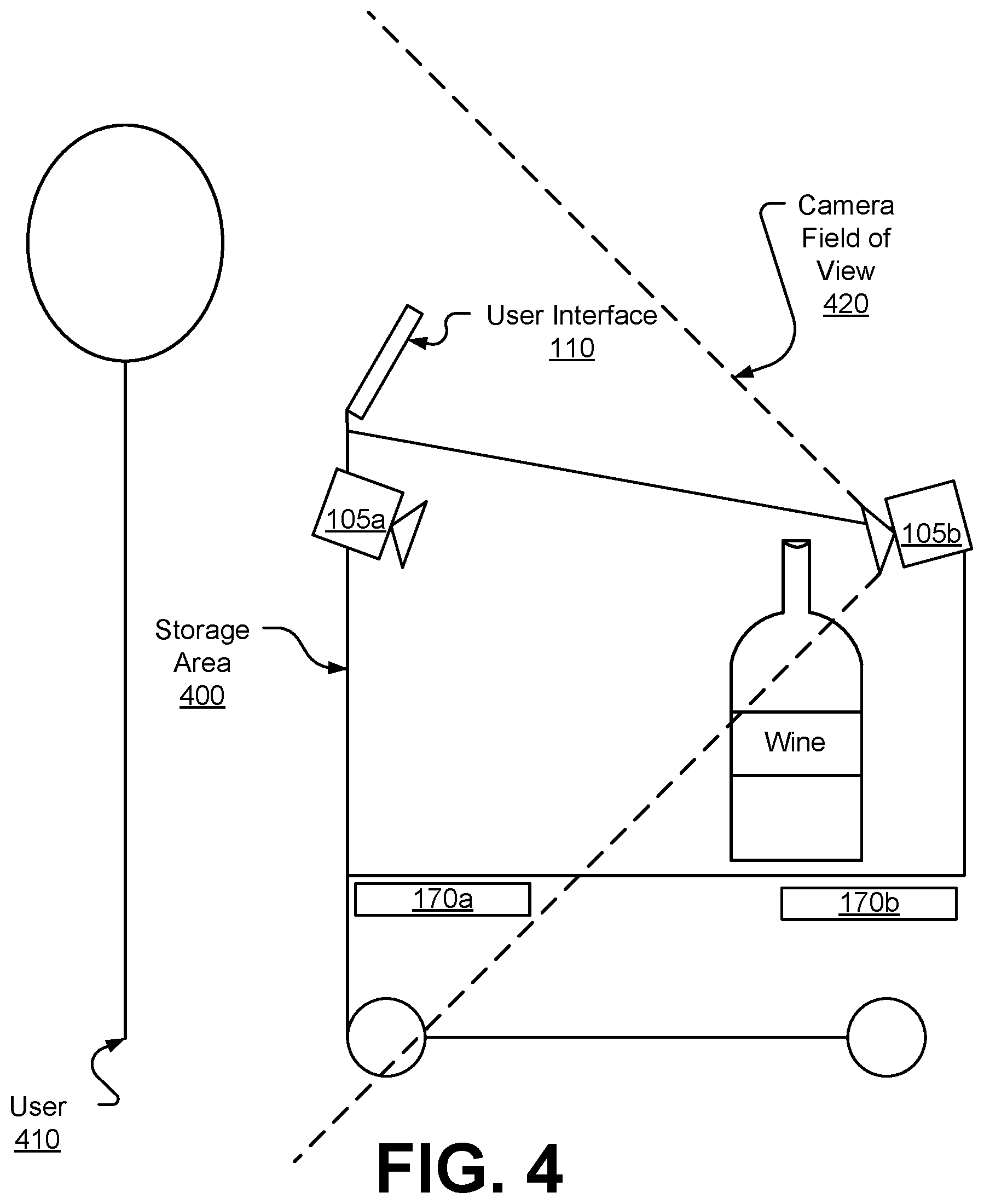 Patent US12602676 Figure 4 – Image-based user pose detection for user action prediction