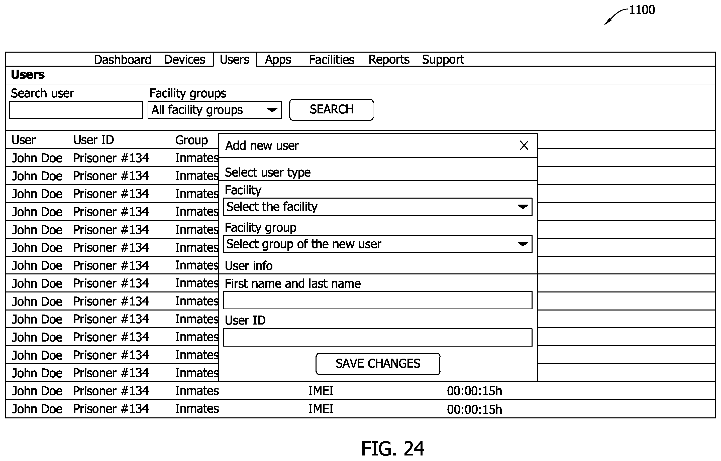 Patent US12602678 Figure 20 – Configurable correctional facility computer kiosk systems and methods for portable electronic device access and management