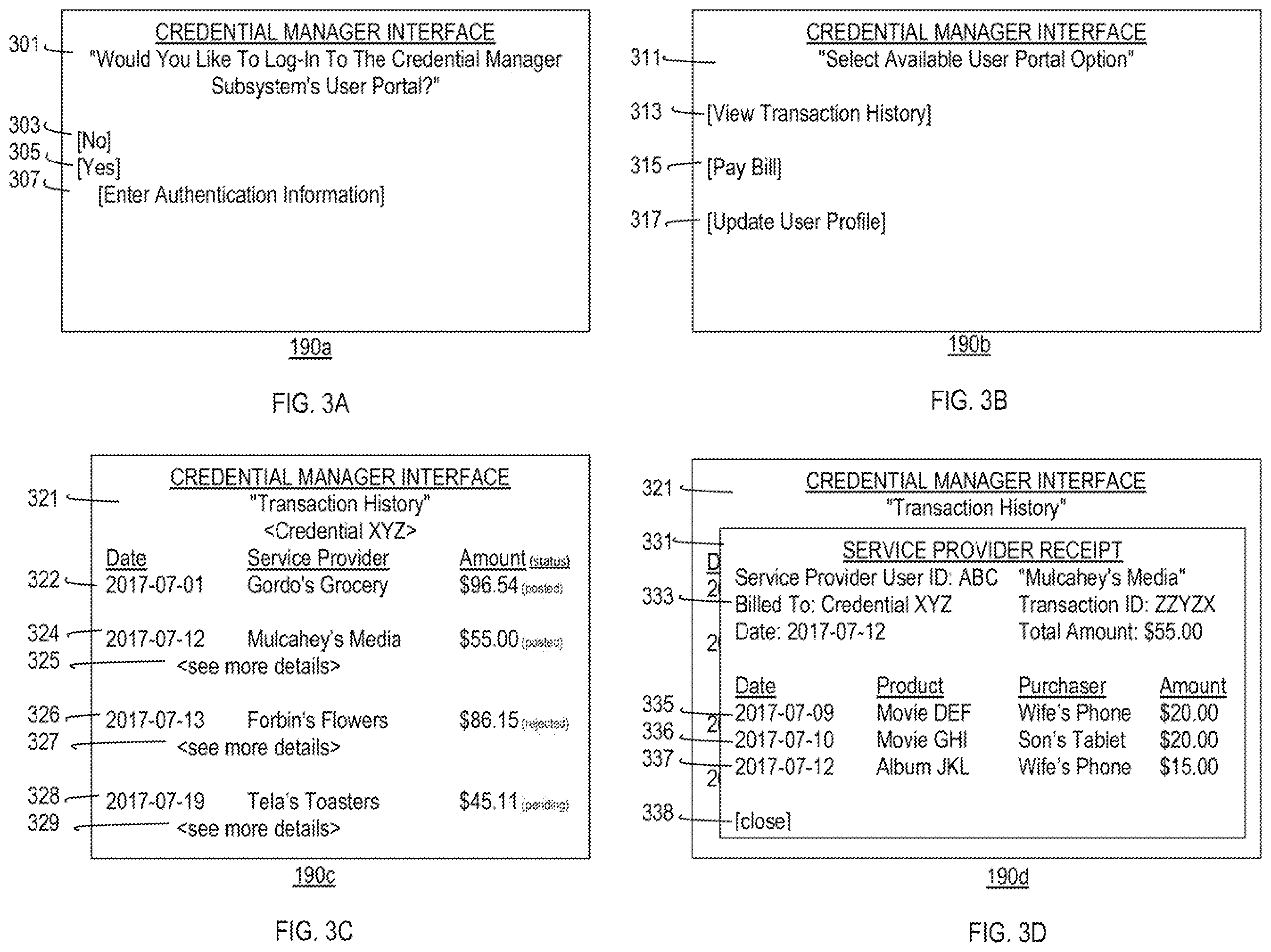 Patent US12602686 Figure 4 – Detailing secure service provider transactions