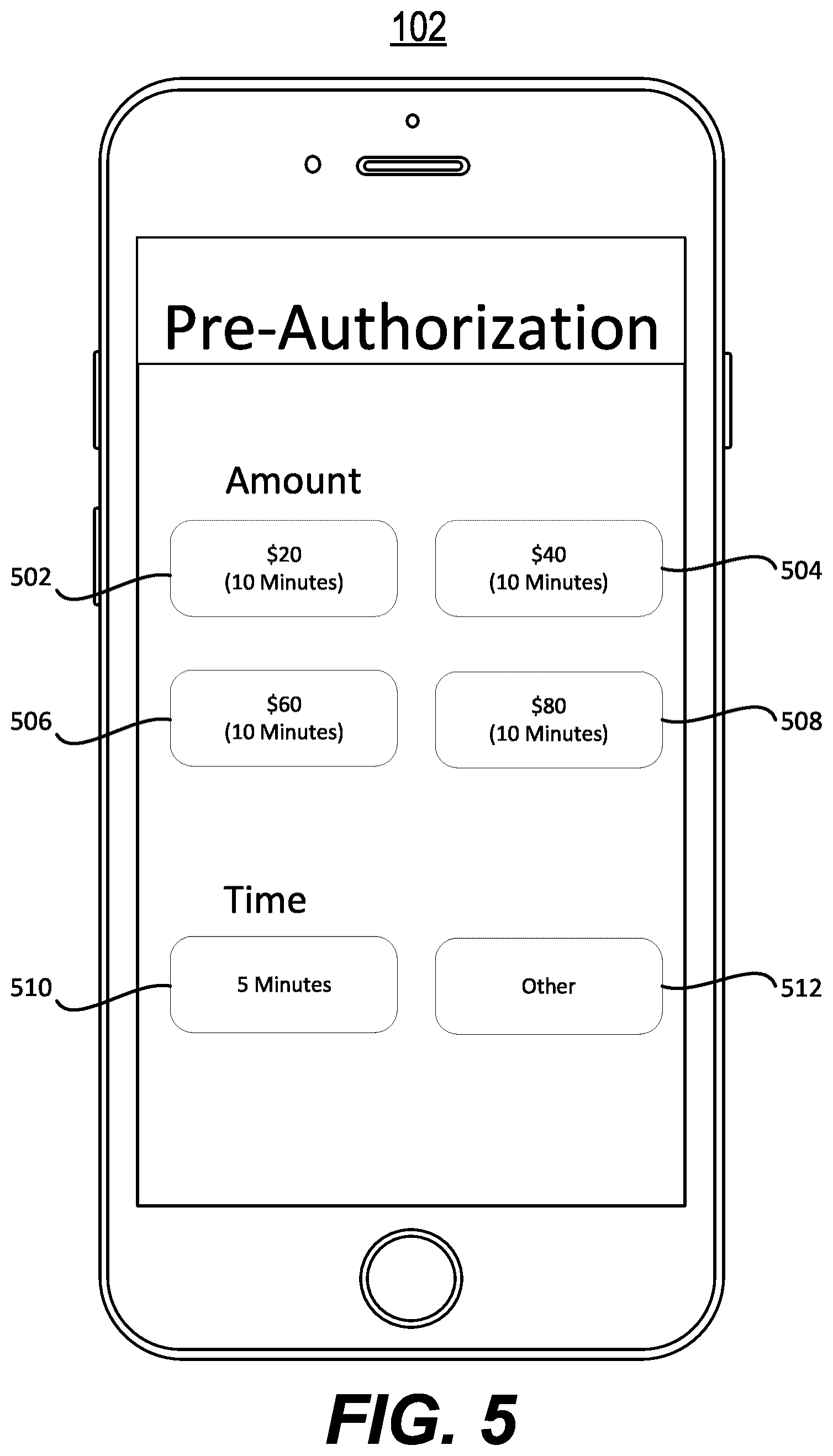 Patent US12602694 Figure 5 – Systems and methods for mobile pre-authorization of a credit transaction
