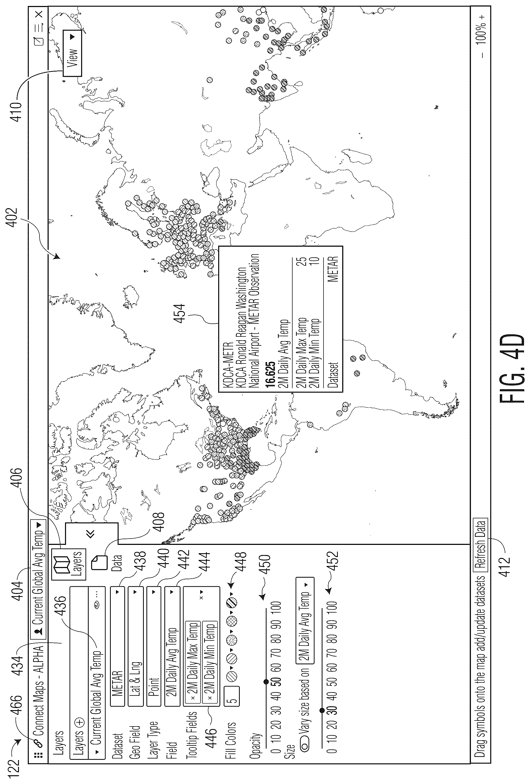 Patent US12602701 Figure 7 – Interactive map interface incorporating customizable geospatial data