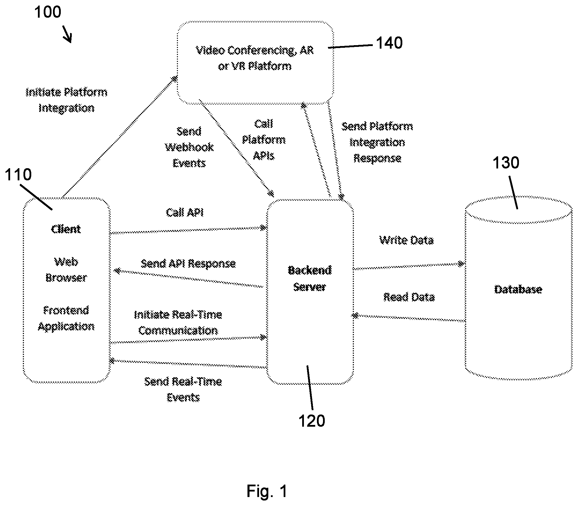 Patent US12602704 — System and method for determining engagement in collaborative software applications — Figure 1