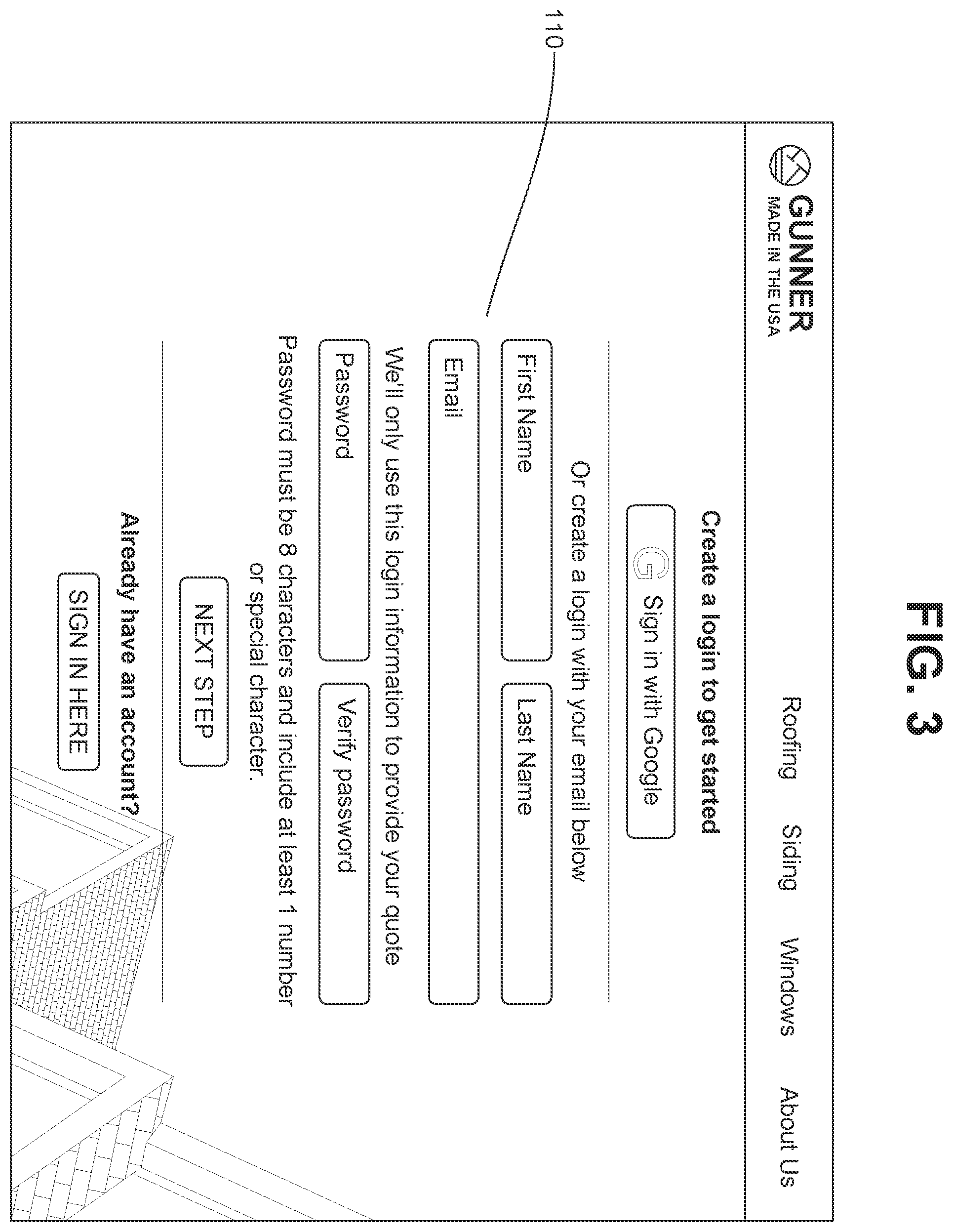 Patent US12602711 Figure 3 – System and method of providing exterior work estimate