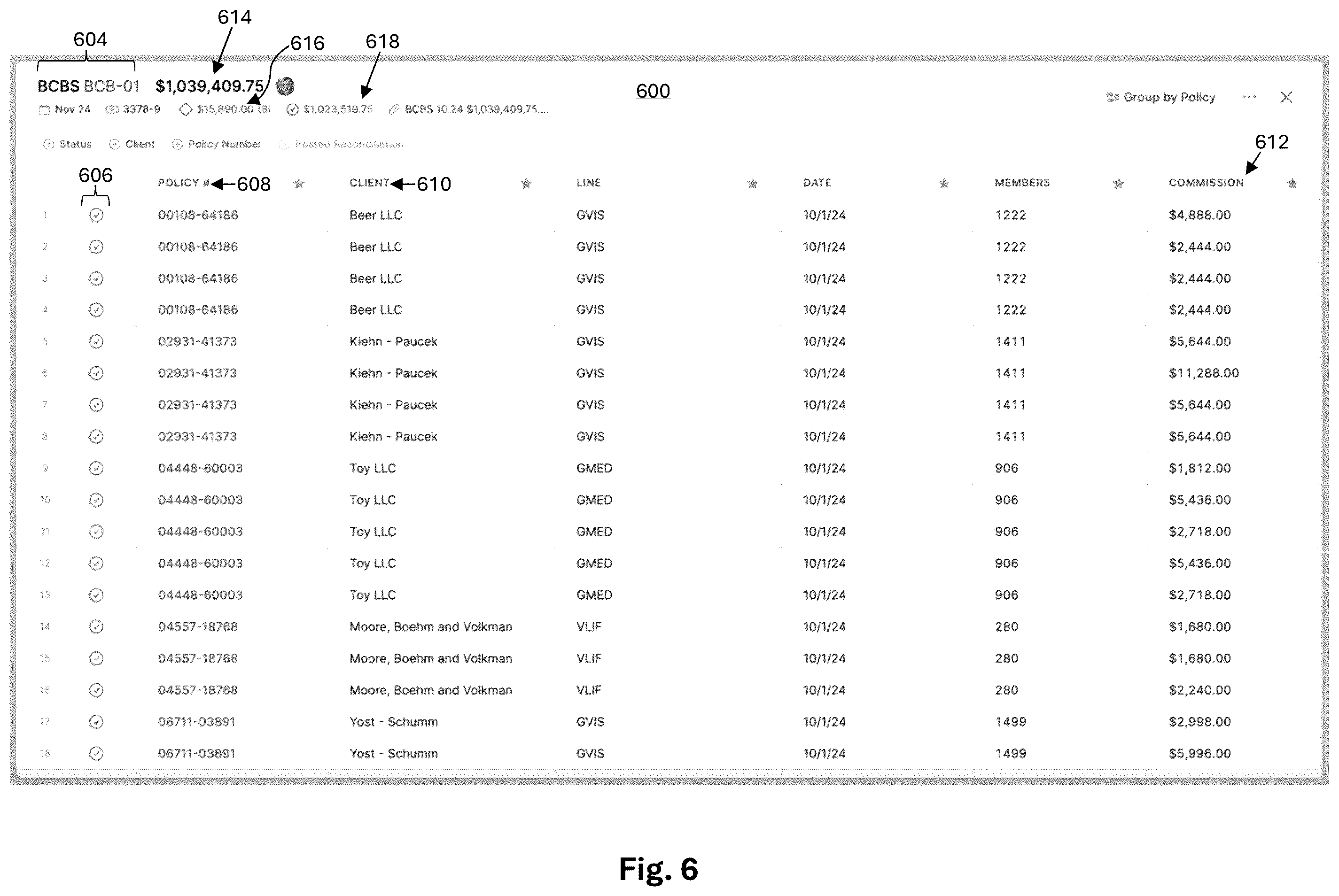 Patent US12602731 Figure 7 – Authentication-credential identification and selection for access to secure statements