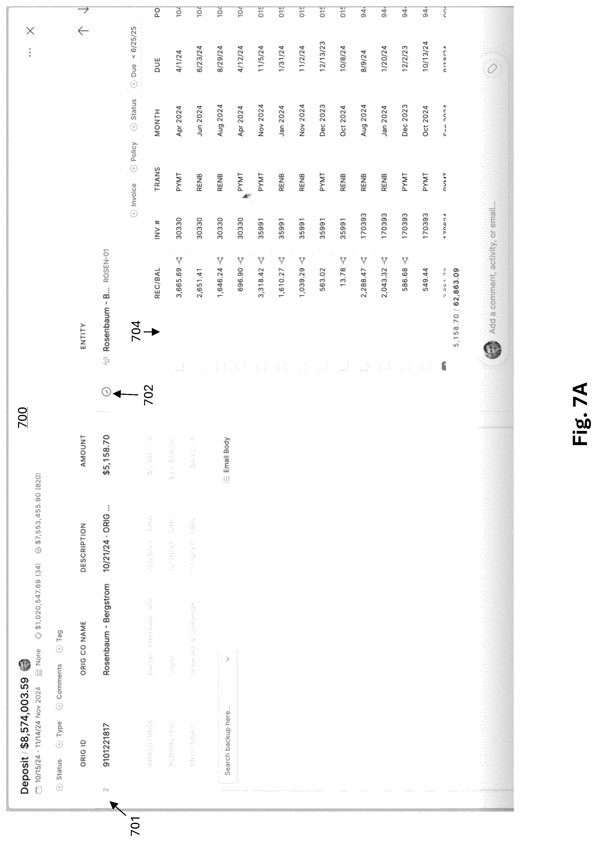 Patent US12602731 Figure 8 – Authentication-credential identification and selection for access to secure statements