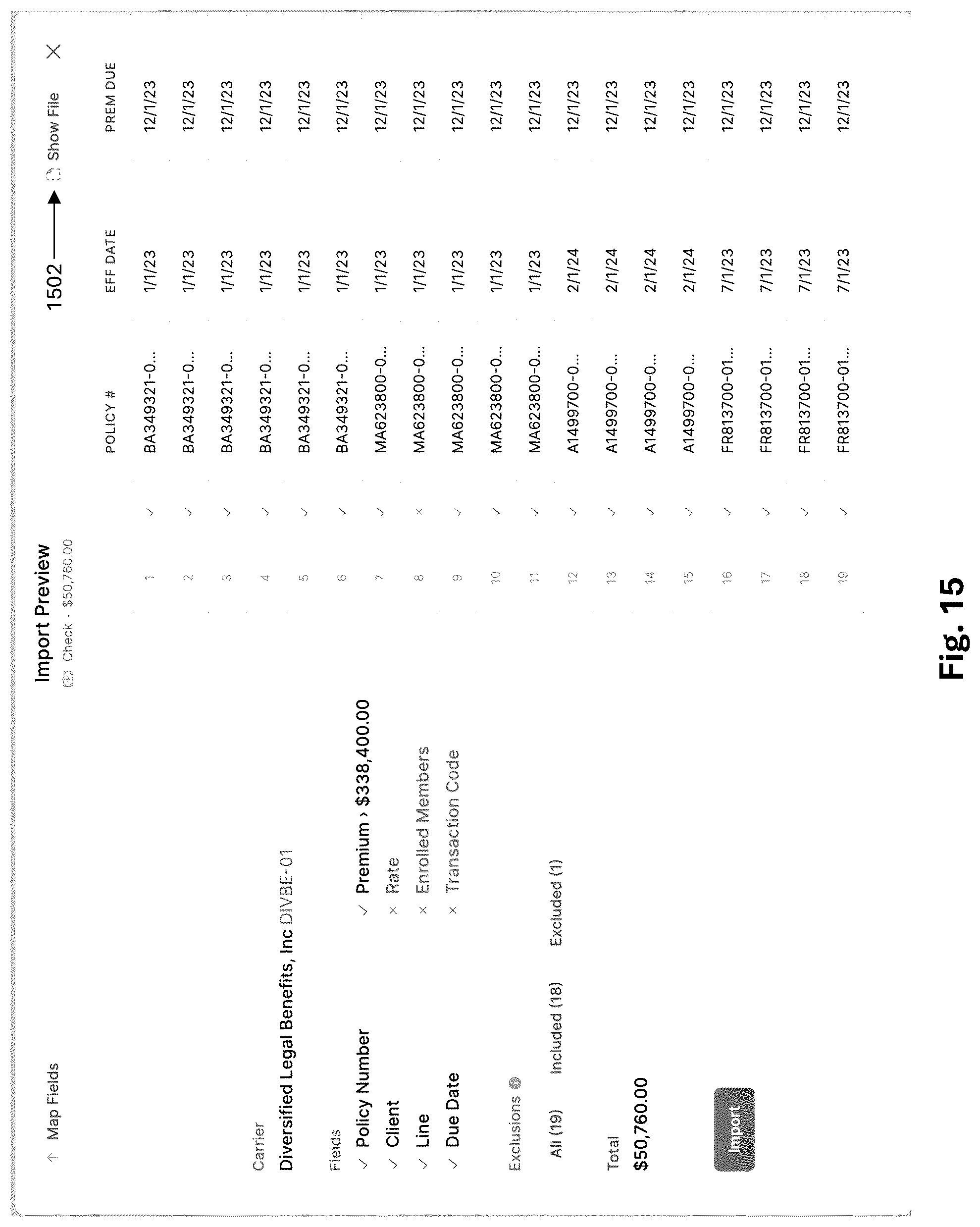 Patent US12602731 Figure 17 – Authentication-credential identification and selection for access to secure statements