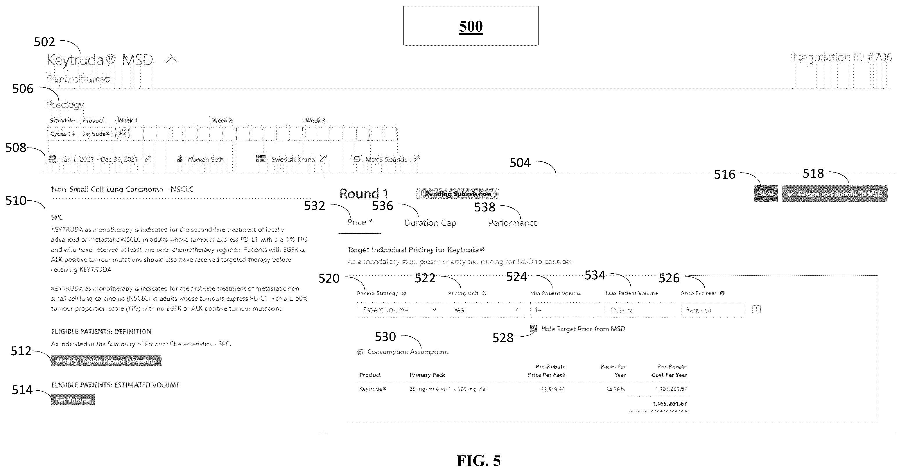 Patent US12602732 Figure 5 – System and methods for securing a drug therapy