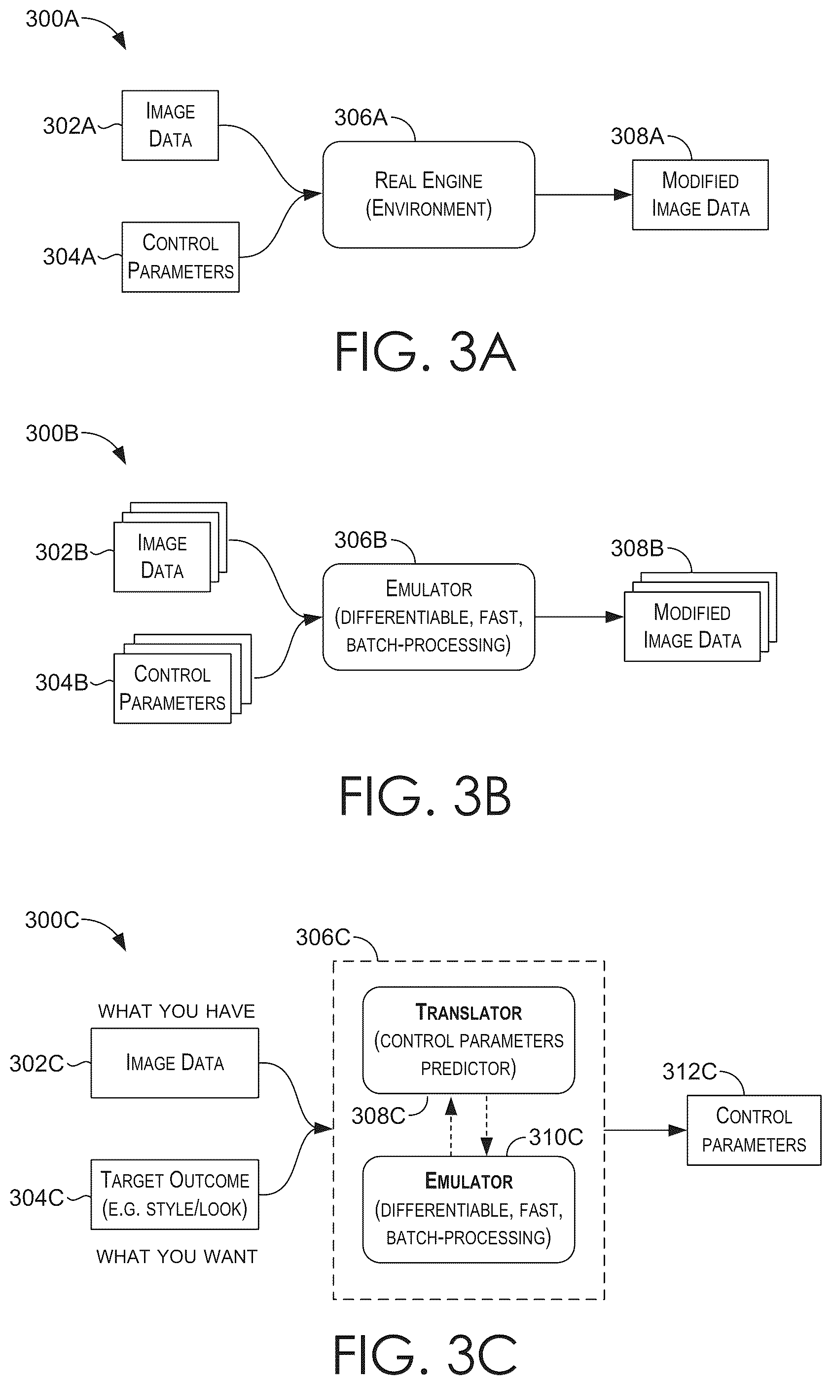 Patent US12602750 Figure 3 – Differentiable emulation of non-differentiable image processing for adjustable and explainable non-destructive image and video editing