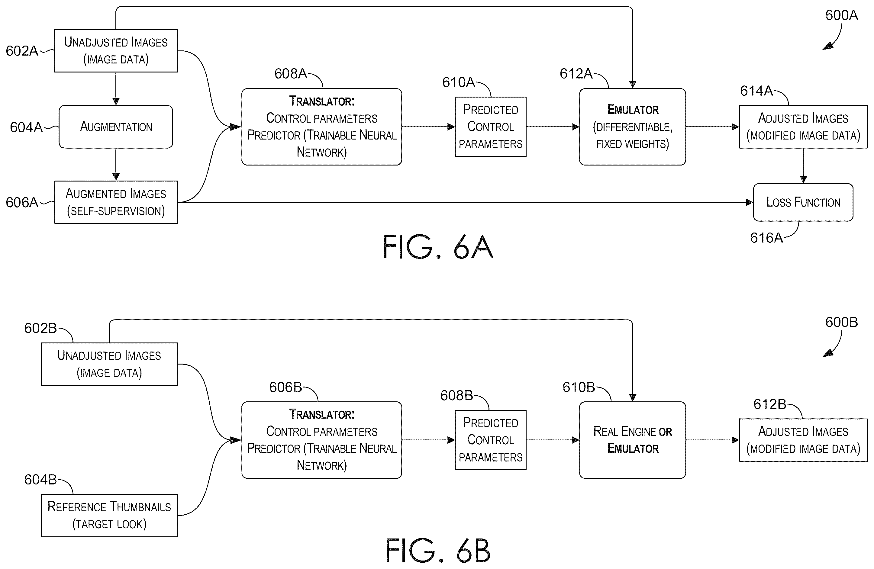 Patent US12602750 Figure 6 – Differentiable emulation of non-differentiable image processing for adjustable and explainable non-destructive image and video editing
