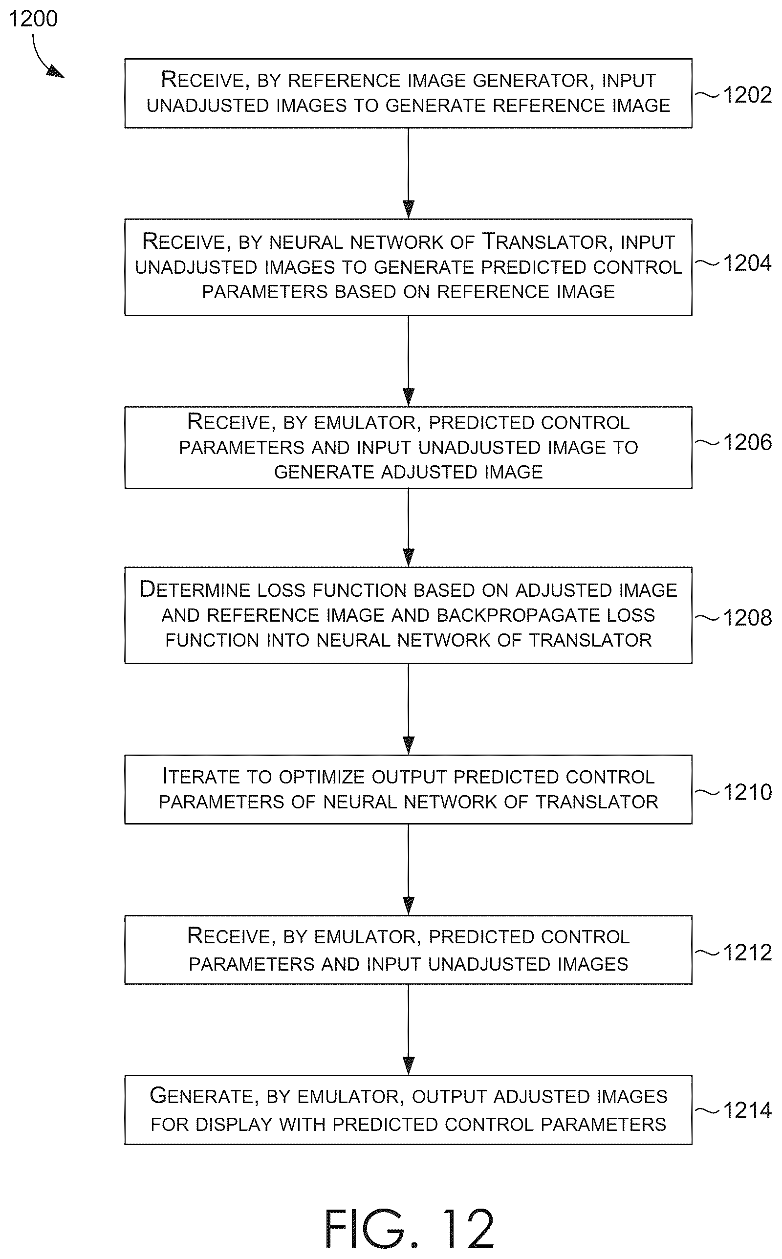 Patent US12602750 Figure 13 – Differentiable emulation of non-differentiable image processing for adjustable and explainable non-destructive image and video editing