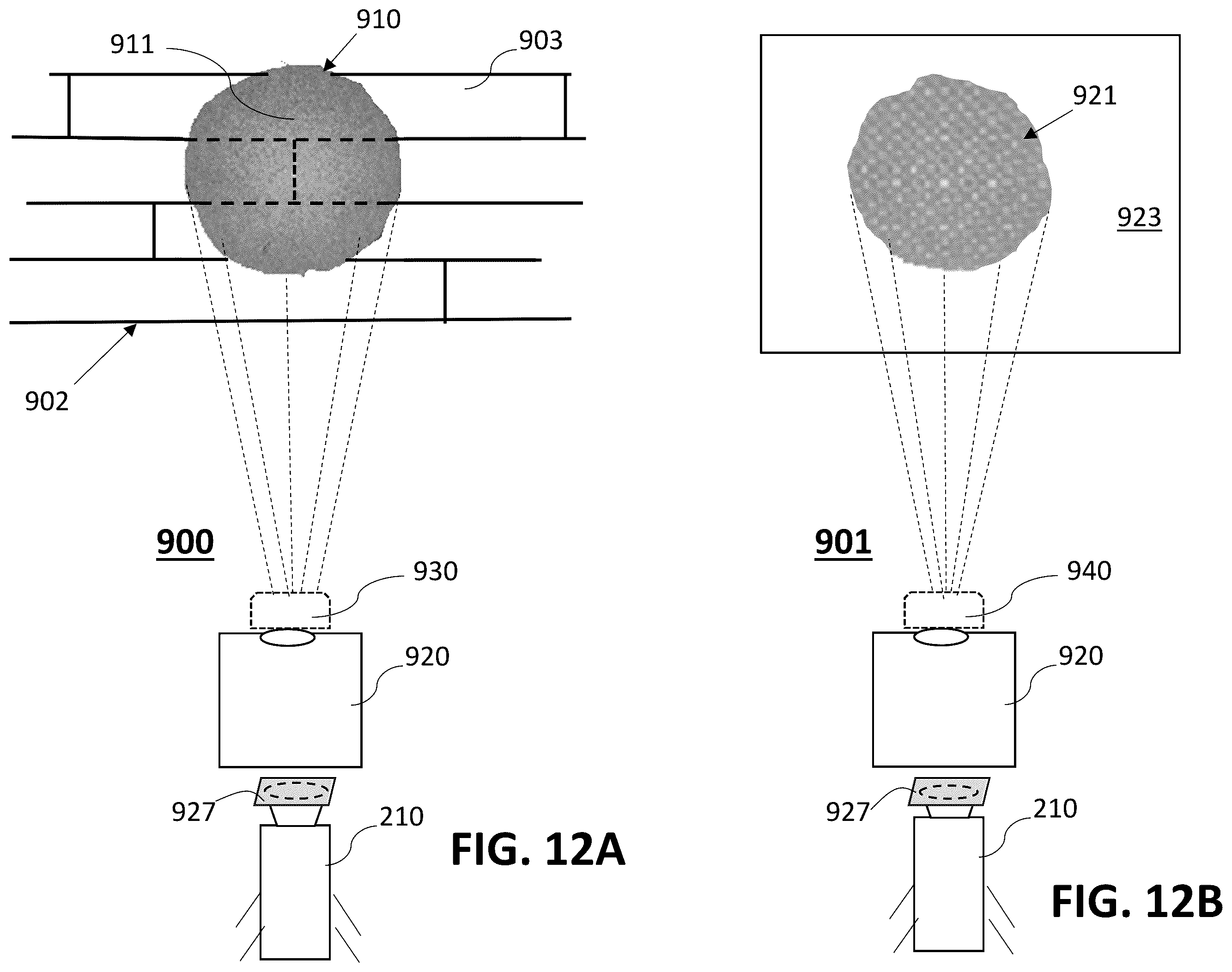 Patent US12602758 Figure 9 – Building leakage detector using reference-free background oriented schlieren photography