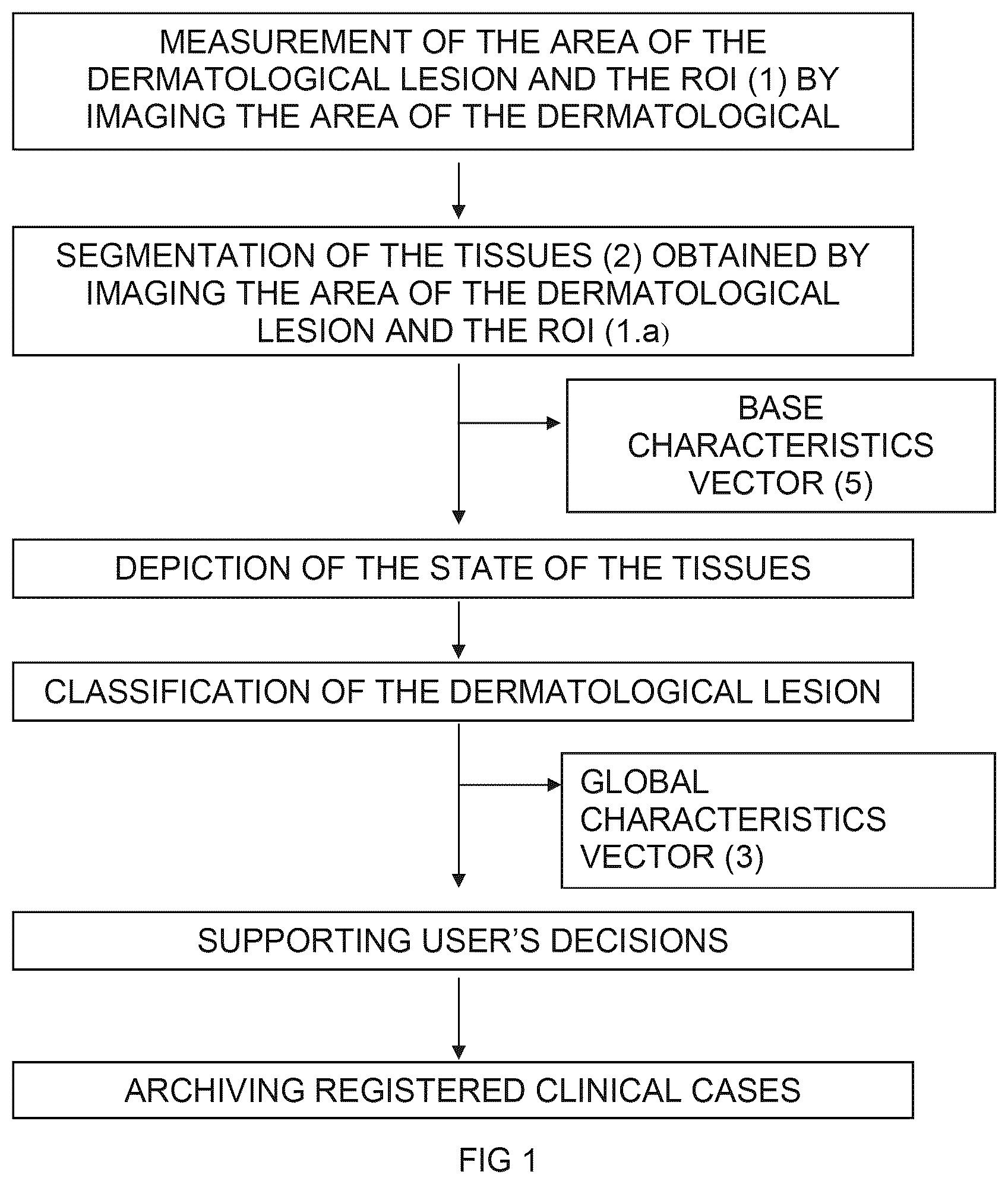 Patent US12602787 Figure 1 – Procedure for control, prognosis and comparative support related to dermatological lesions