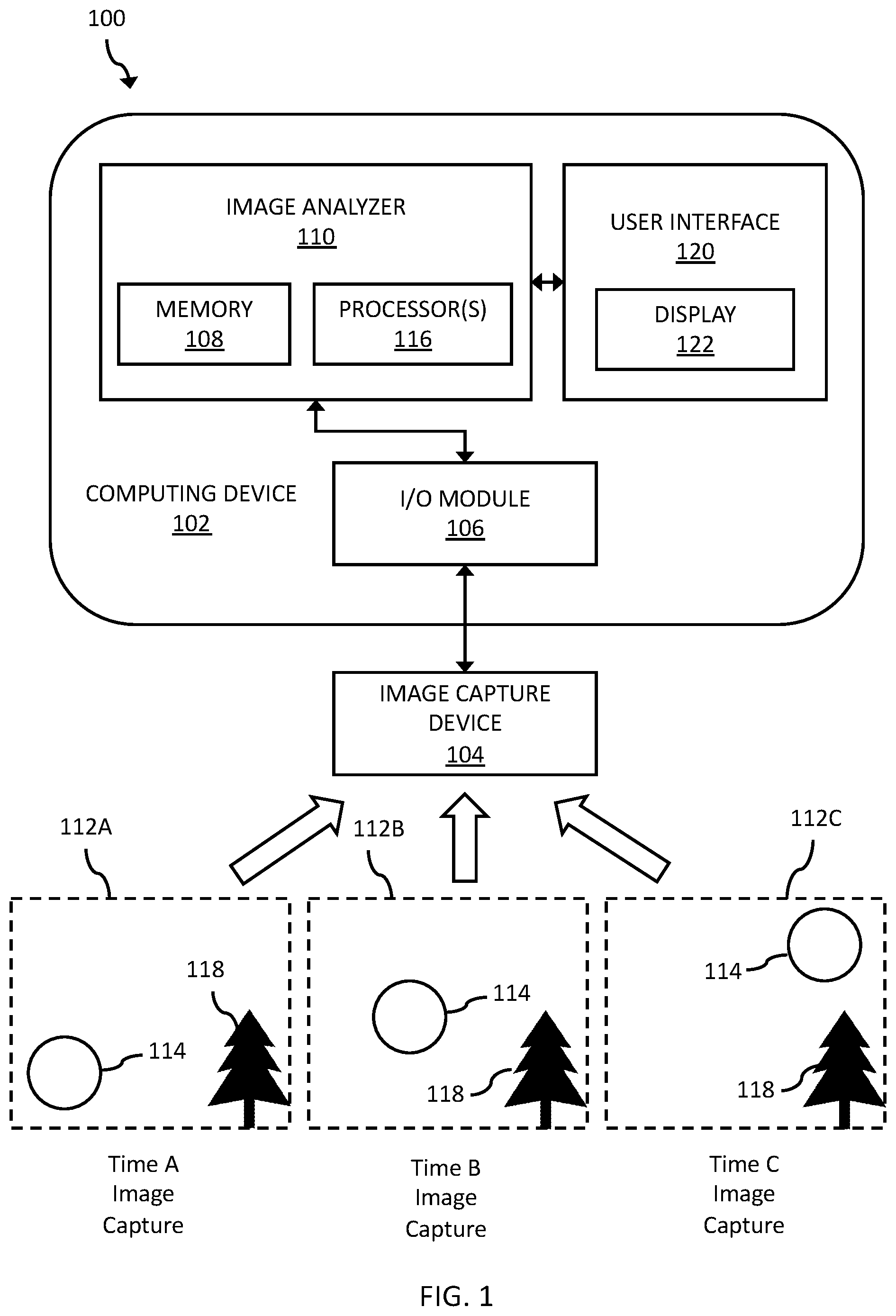 Patent US12602793 — Systems and methods for predicting object location within images and for analyzing the images in the predicted location for object tracking — Figure 1