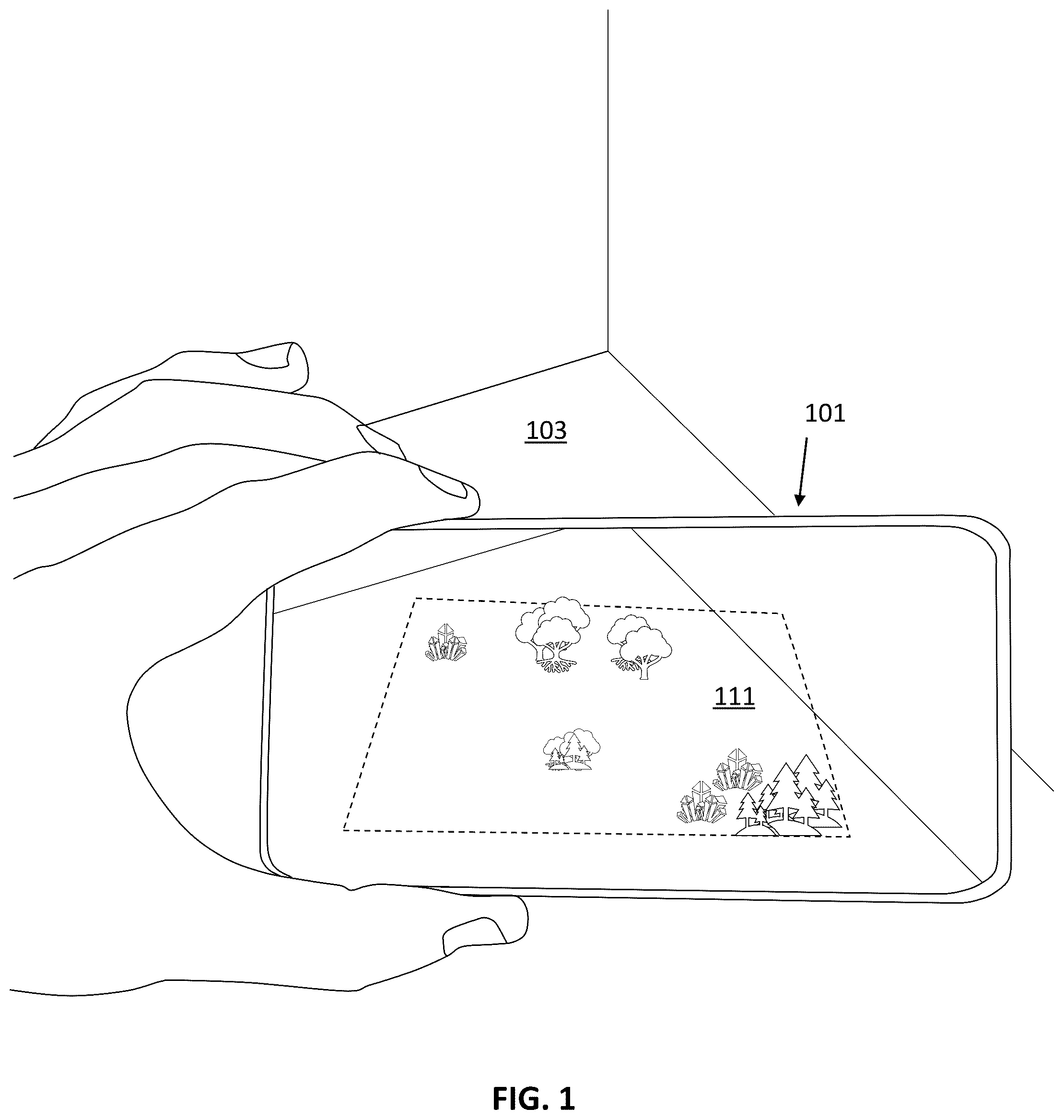 Patent US12602805 Figure 1 – Data transmission throttling and data quality updating for a slam device