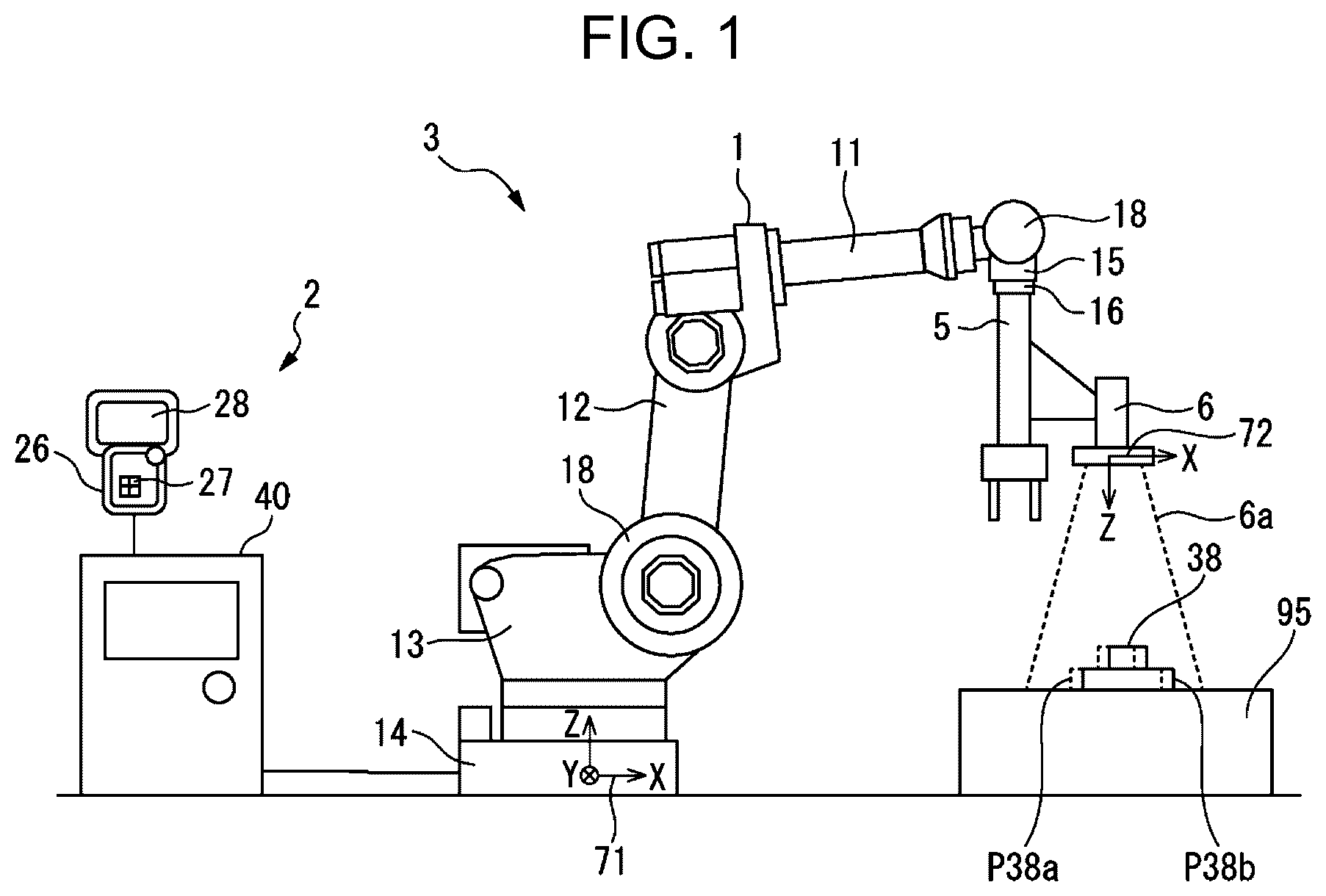 Patent US12602821 Figure 1 – Imaging device for calculating three-dimensional position on the basis of image captured by visual sensor