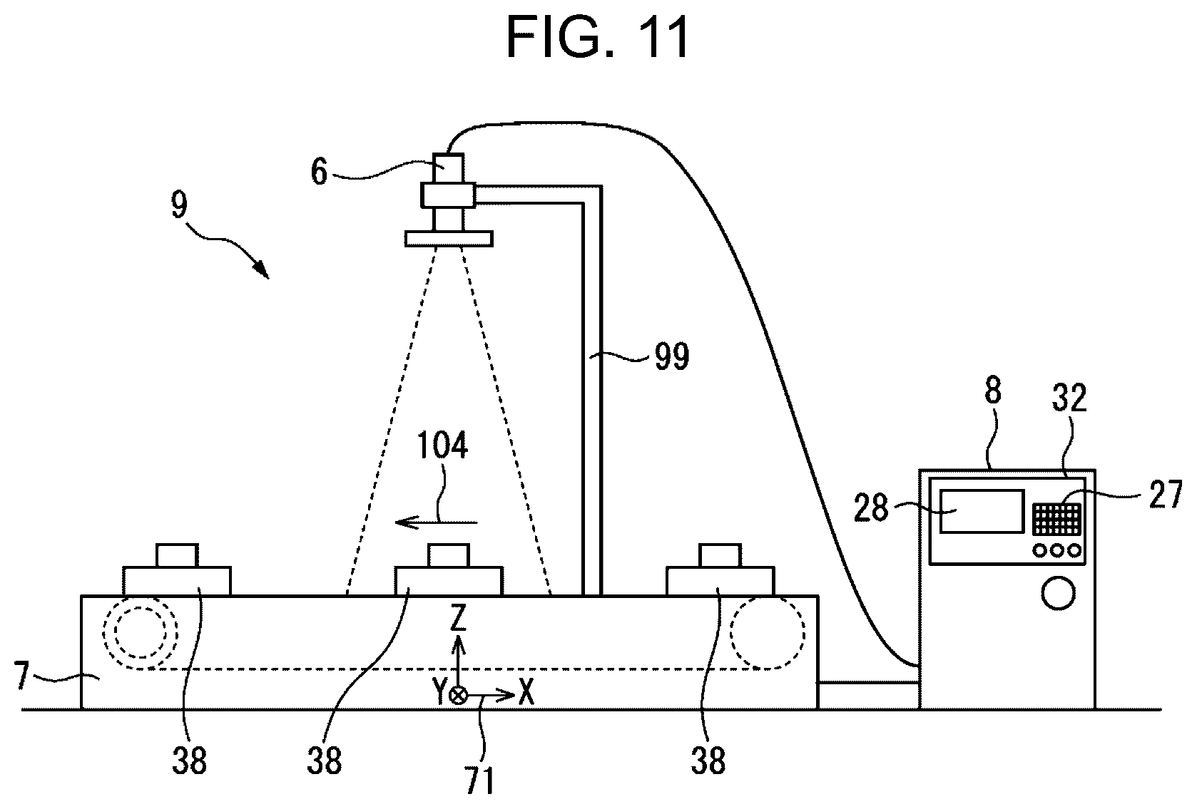 Patent US12602821 Figure 11 – Imaging device for calculating three-dimensional position on the basis of image captured by visual sensor