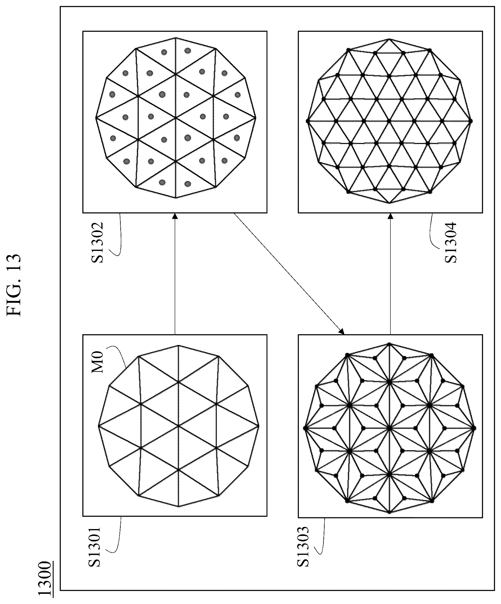 Patent US12602837 Figure 13 – On sub-division of mesh sequences