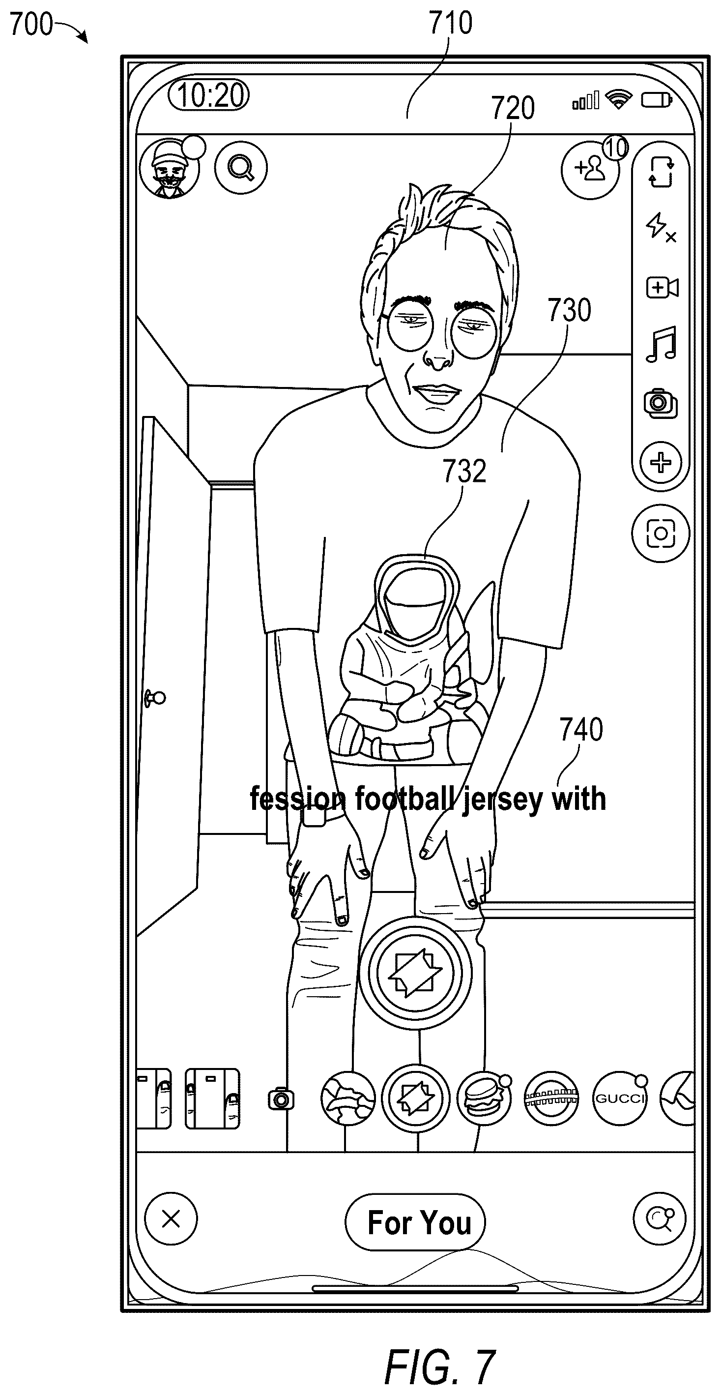 Patent US12602842 Figure 7 – Texture generation using multimodal embeddings
