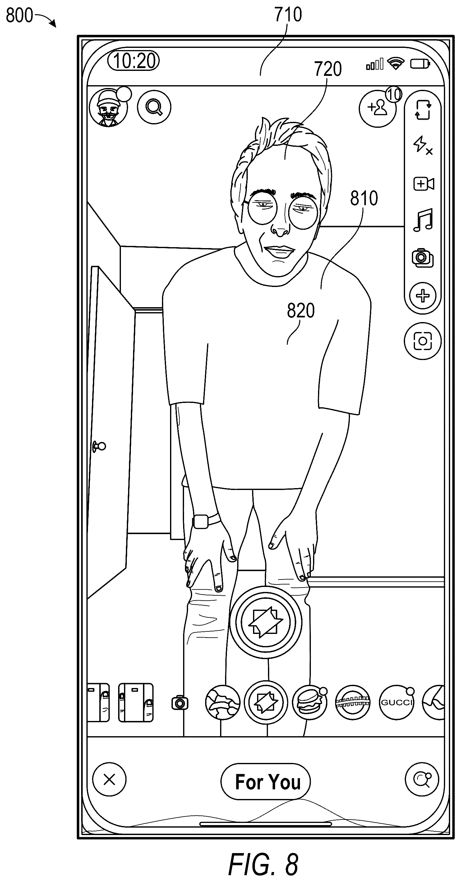 Patent US12602842 Figure 8 – Texture generation using multimodal embeddings