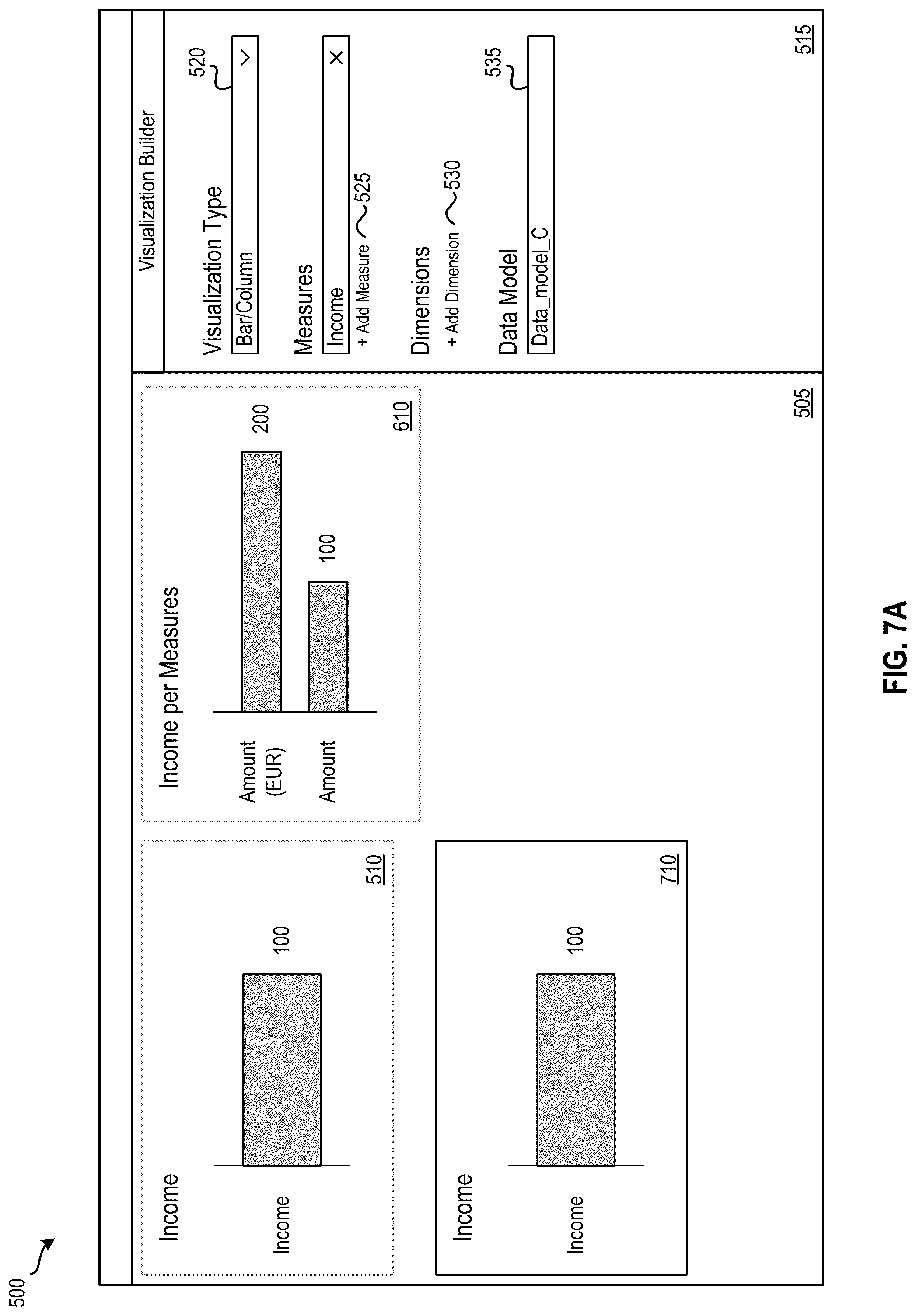 Patent US12602845 Figure 7 – Universal state representations of visualizations for different types of data models