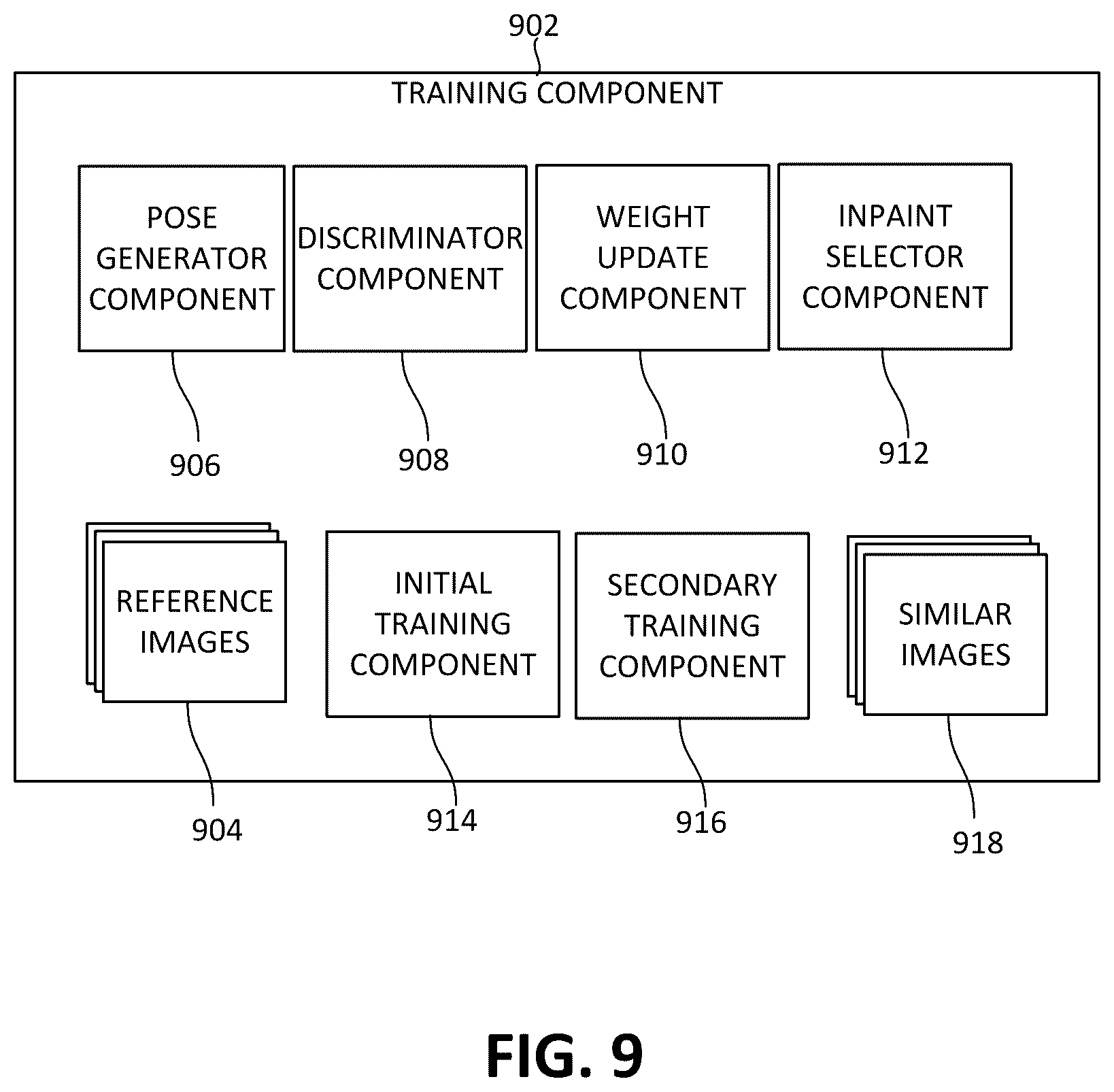 Patent US12602850 Figure 9 – Generative AI virtual clothing try-on
