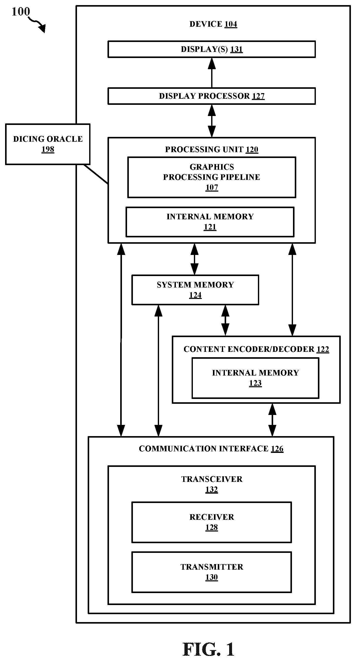 Patent US12602856 — Dicing oracle for texture space shading — Figure 1